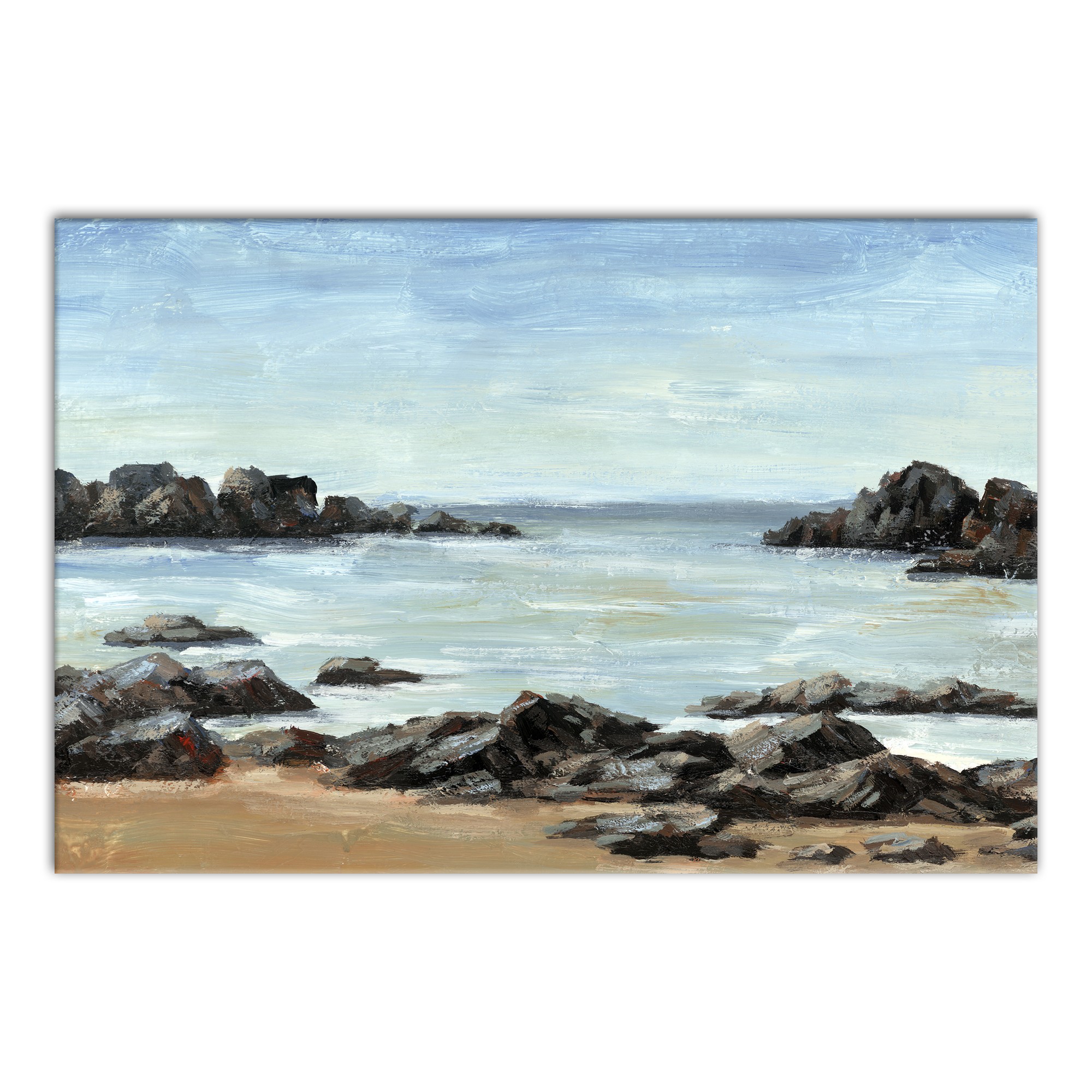 Designs Direct Creative Group Rocky Beach Landscape Wall Art