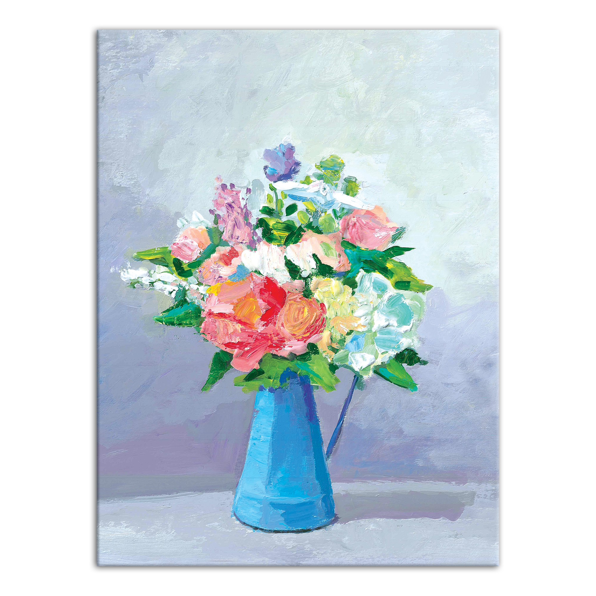 Designs Direct Creative Group Blue Pitcher of Soft Spring Flowers Wall Art