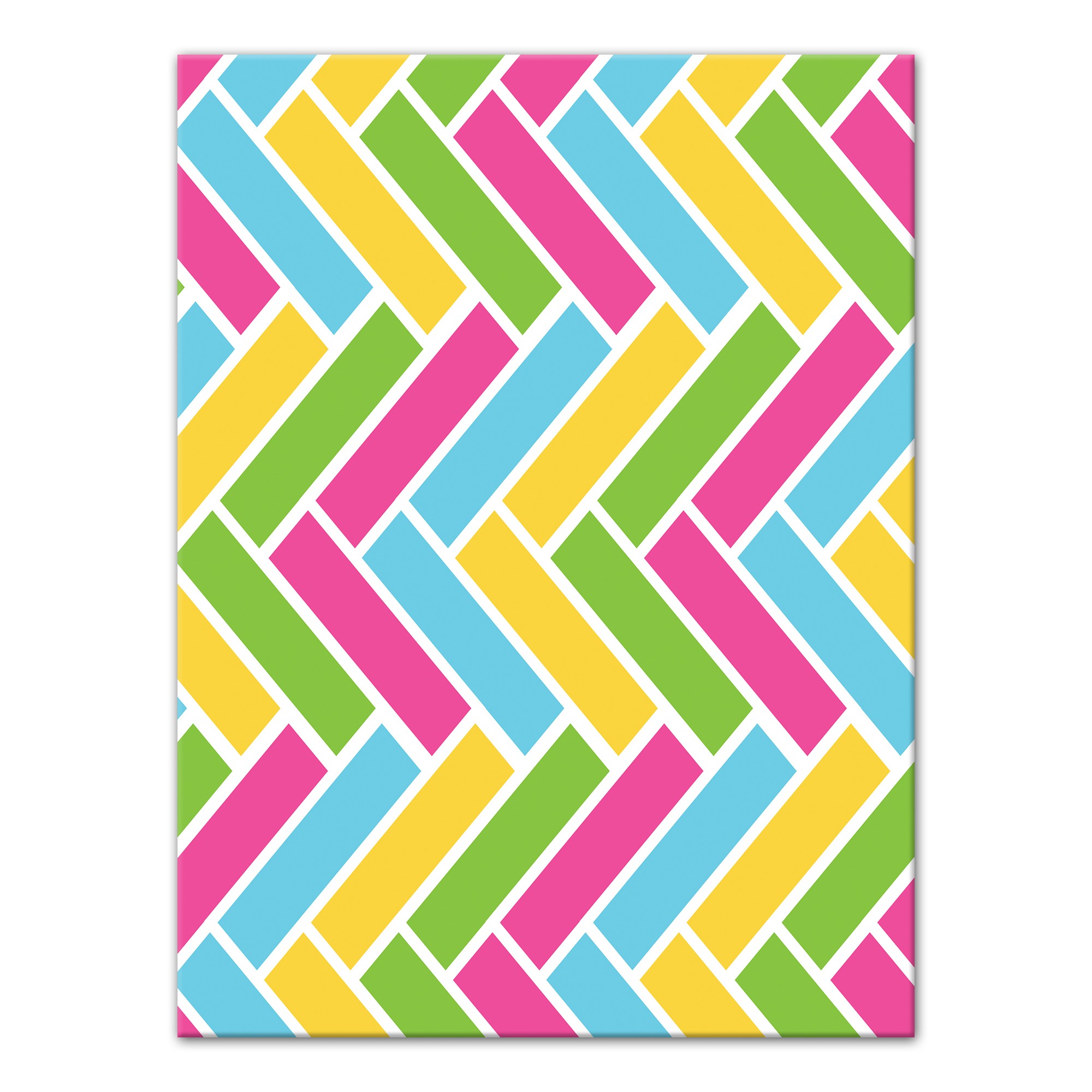 Geometric Colorful Summer Chevron 12x16 Canvas Wall Art