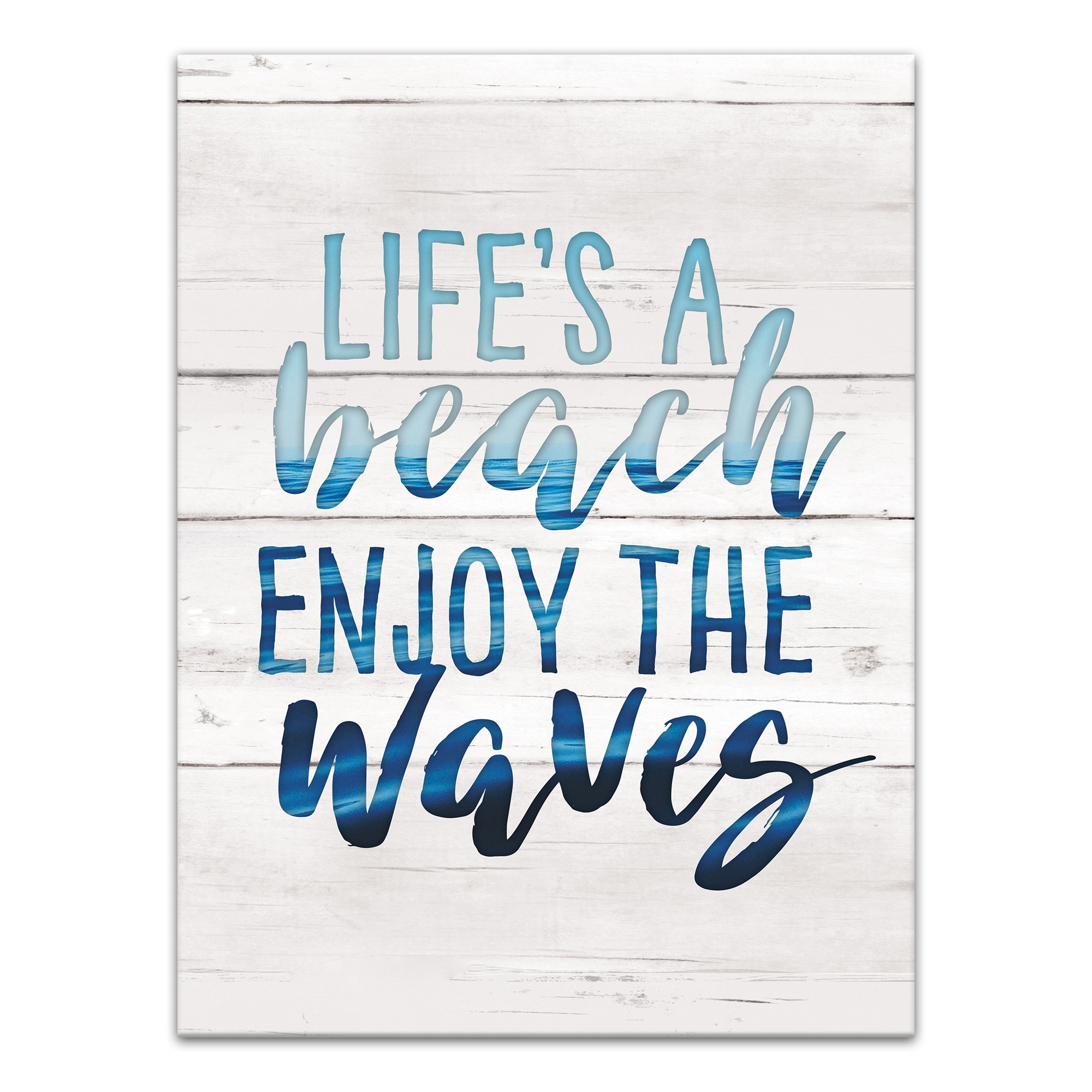 Life's A Beach Enjoy The Waves 12x16 Canvas Wall Art