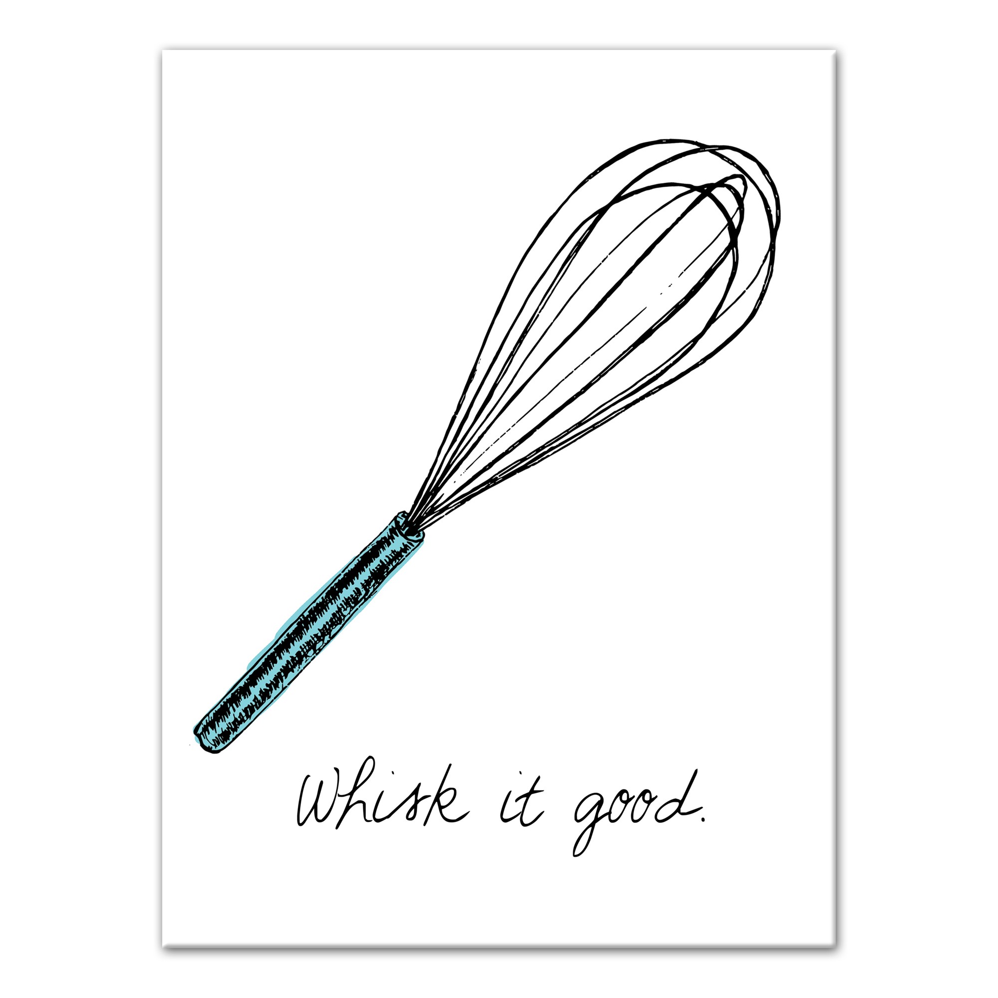 Whisk it Good Pun 12x16 Canvas Wall Art