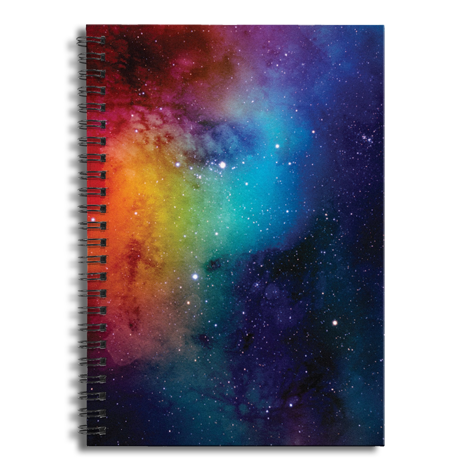 Colorful Space 6x8 Ruled Spiral Notebook