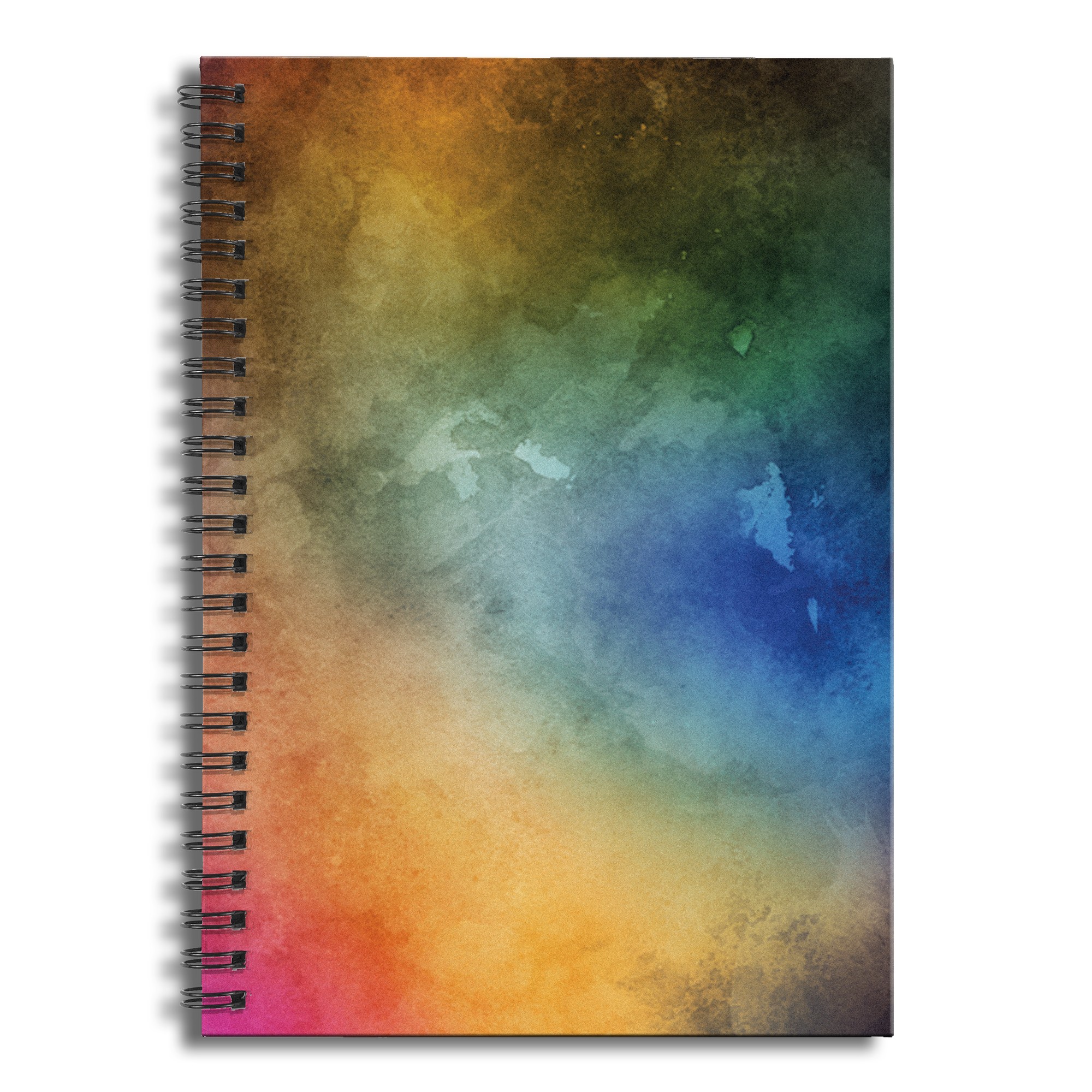 Colorful Watercolor 6x8 Ruled Spiral Notebook