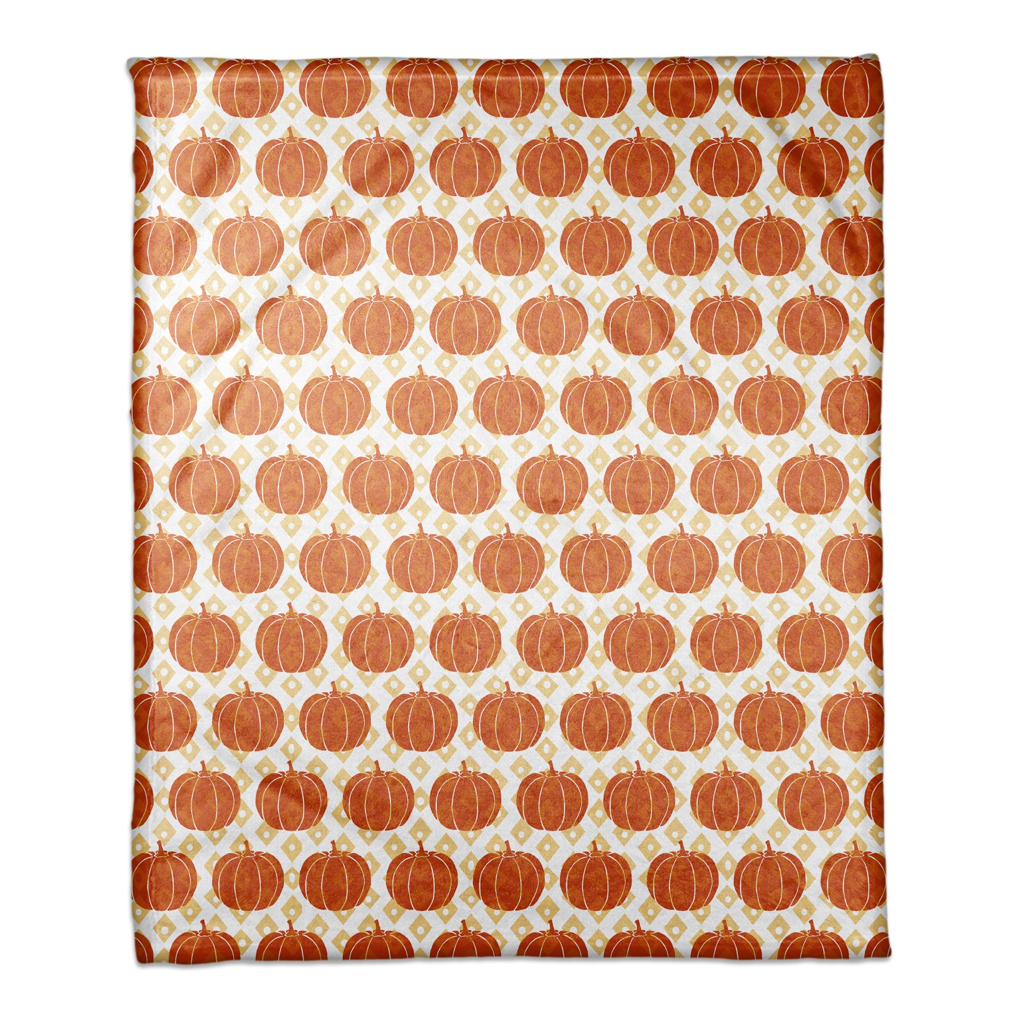 Diamond Pumpkin Pattern 50x60 Coral Fleece Blanket