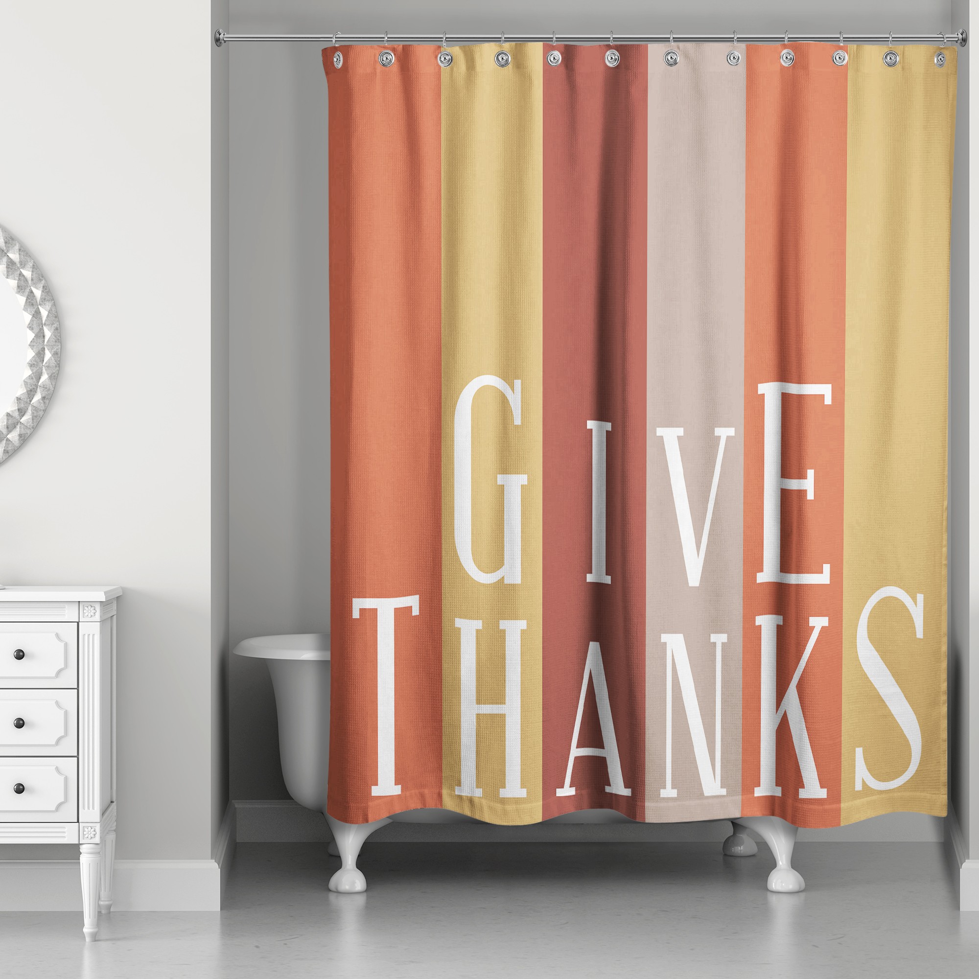 Give Thanks 71x74 Shower Curtain