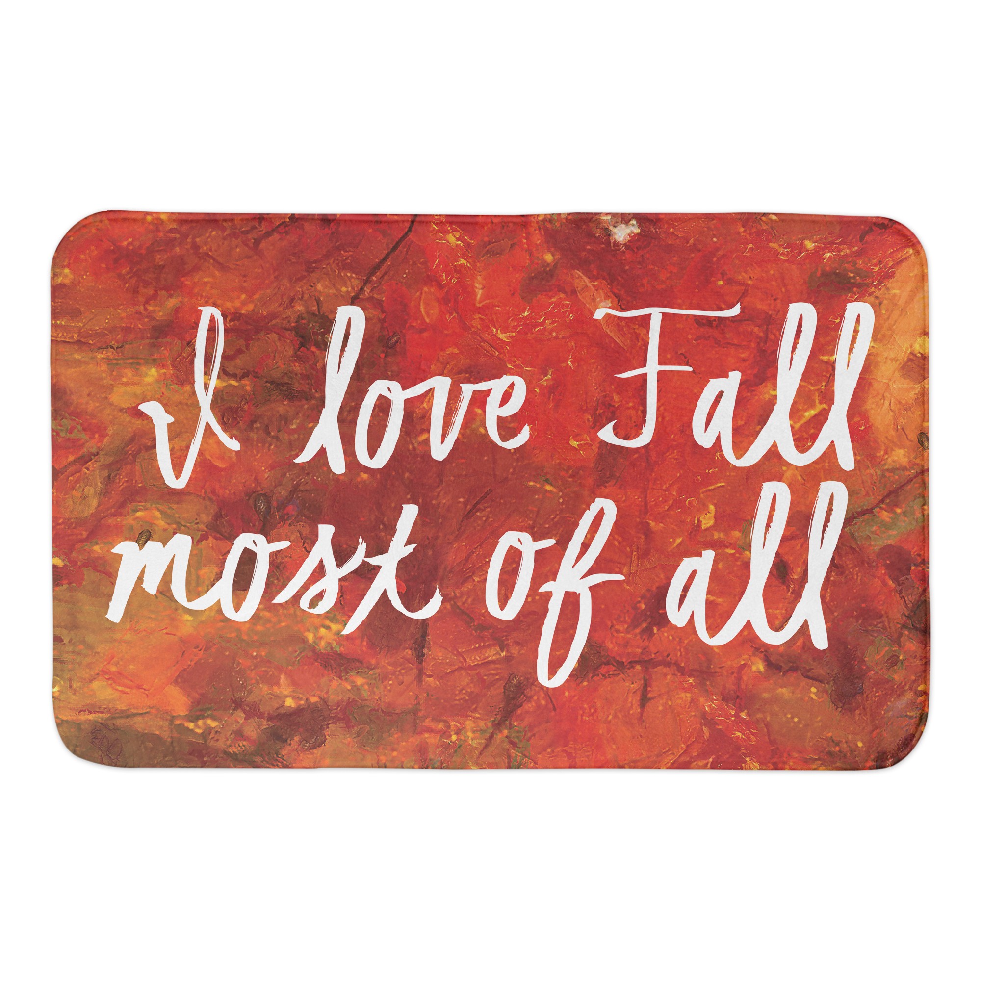 Love Fall Most of All 34x21 Bath Mat