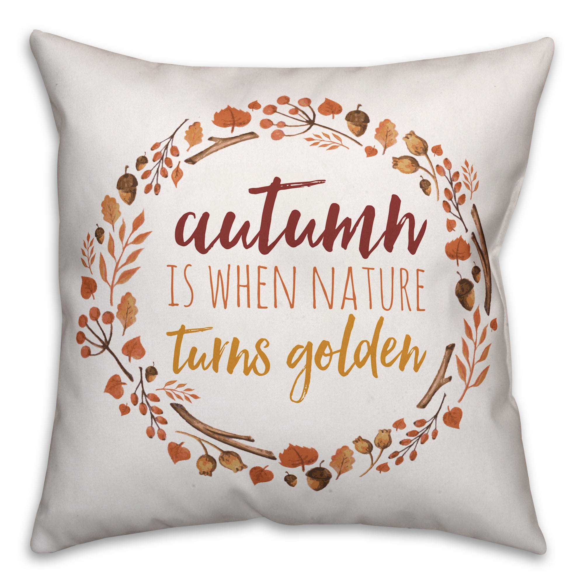 Golden Autumn 18x18 Spun Poly Pillow