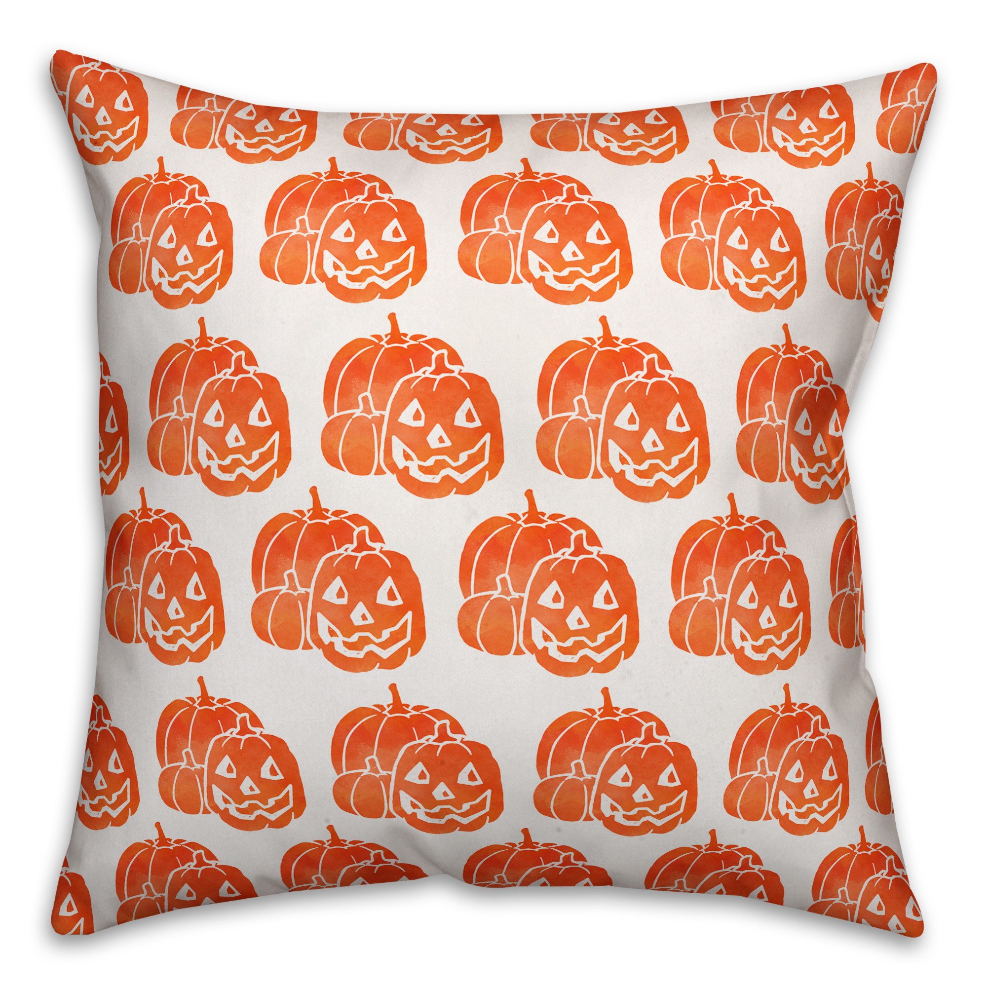 Jack-o-lantern 18x18 Spun Poly Pillow