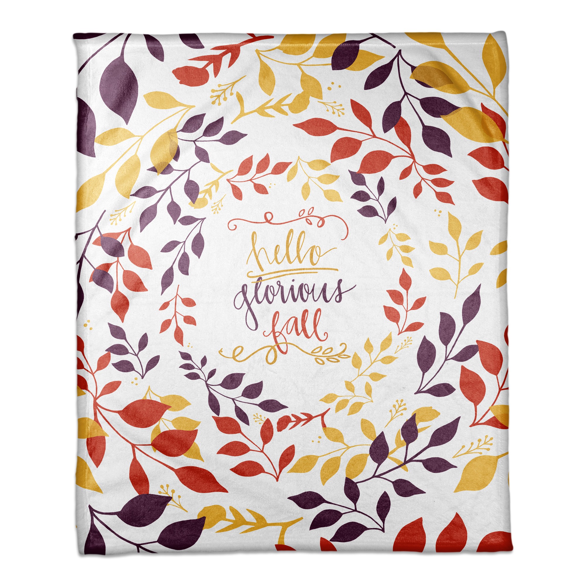 Hello Glorious Fall 50x60 Coral Fleece Blanket
