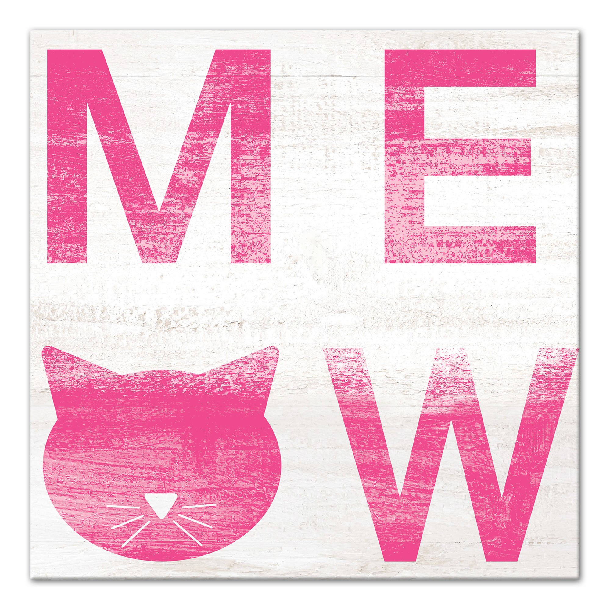 Meow Pink Wall Art
