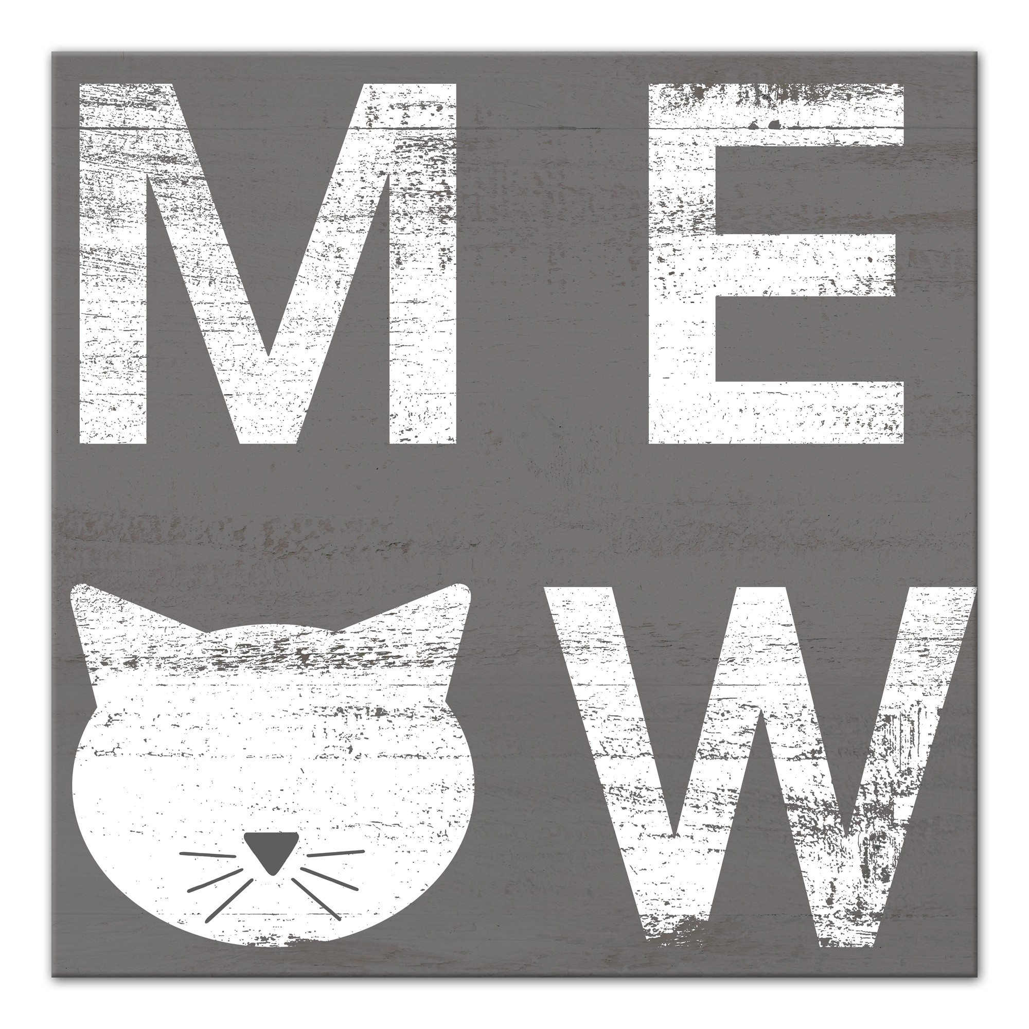 Meow Gray Wall Art