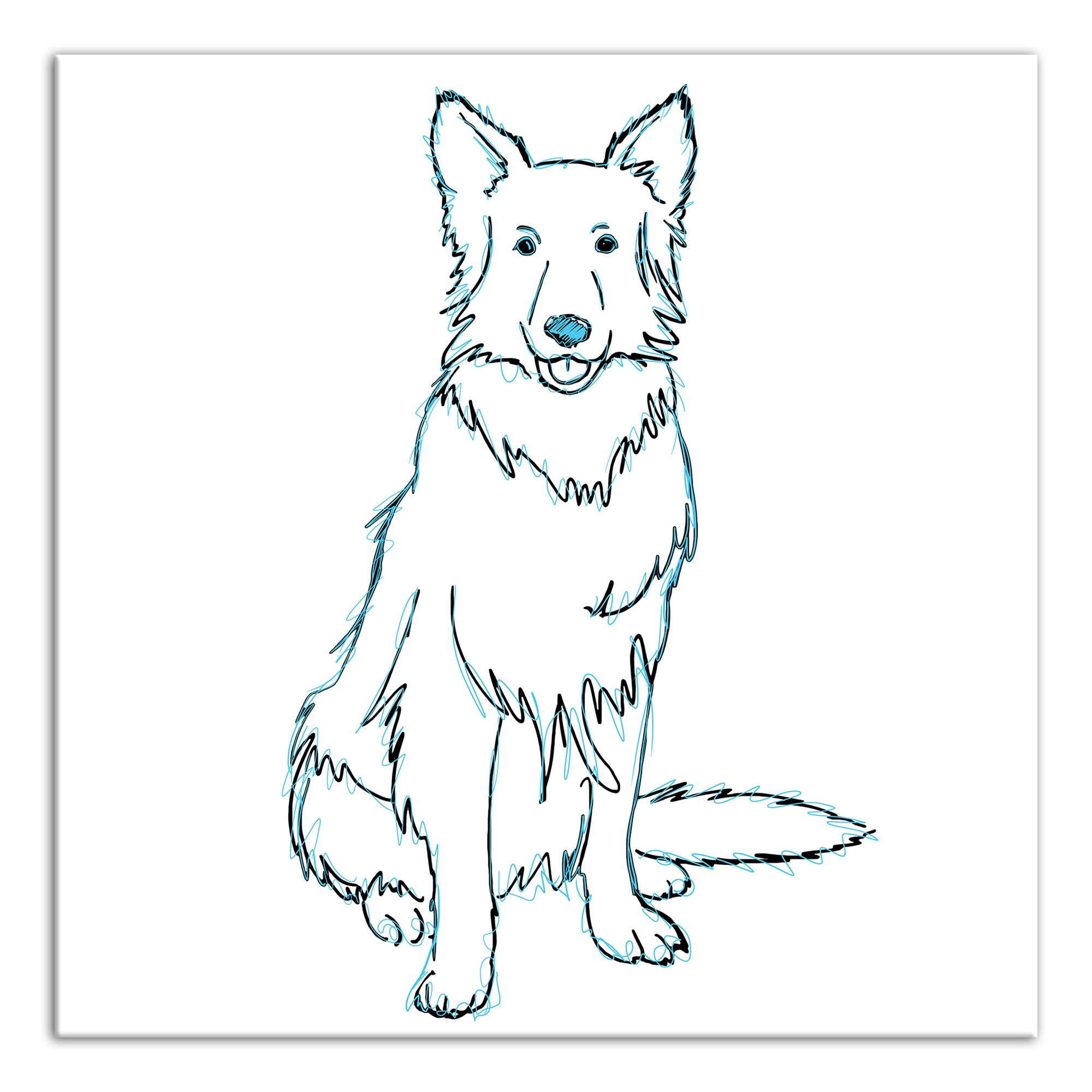 Shaggy Dog Blue Wall Art
