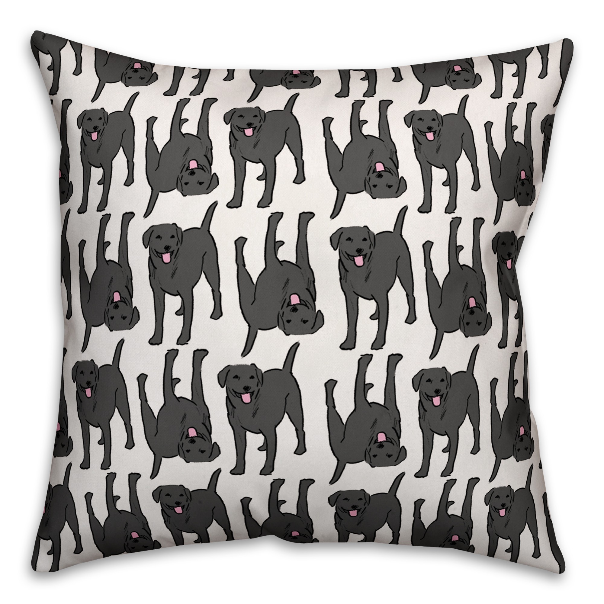 All the Black Labs Pillow