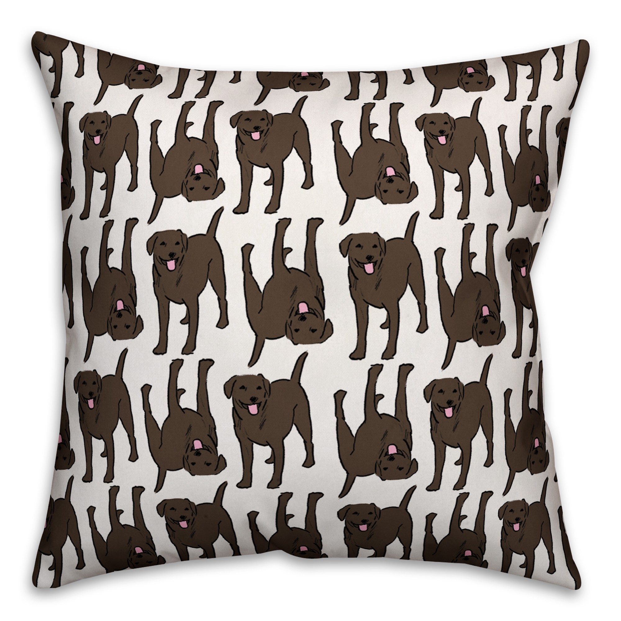 All the Chocolate Labs Pillow Cover