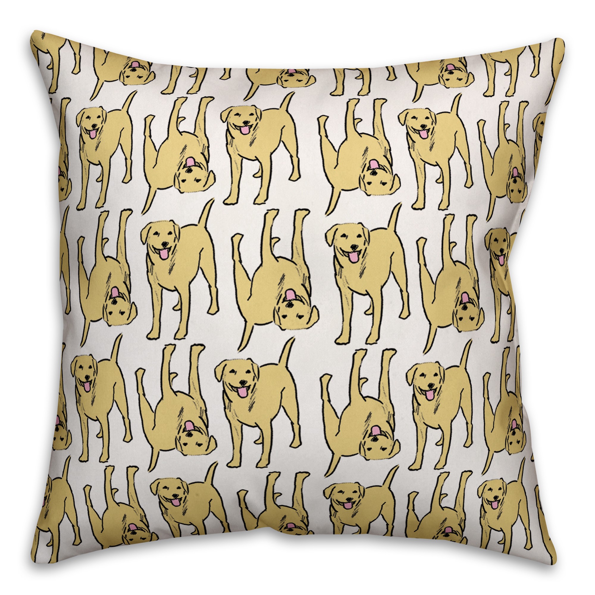 All the Yellow Labs Pillow Cover