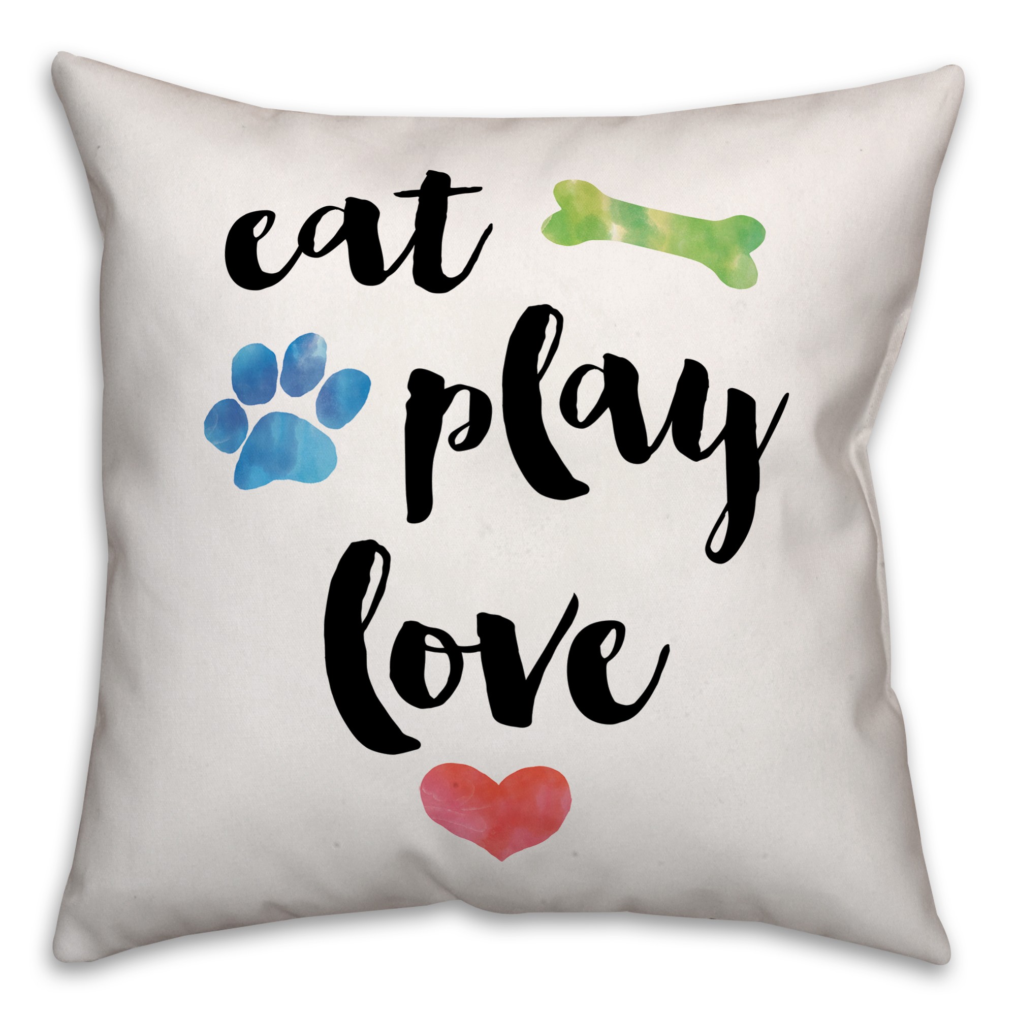 Eat Play Love Pillow Cover