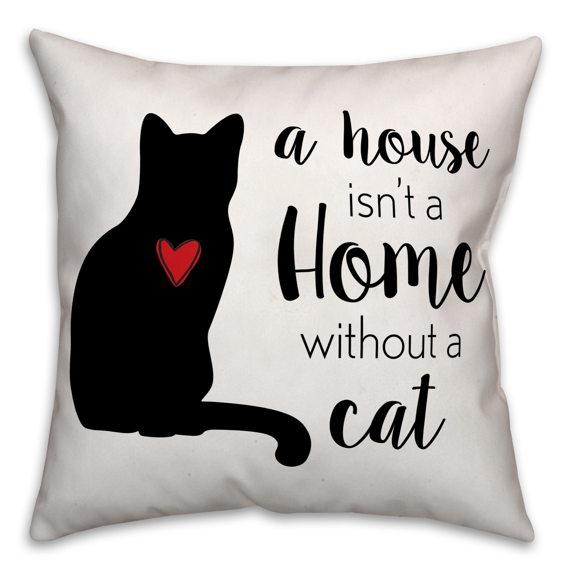 House Home Cat Pillow Cover