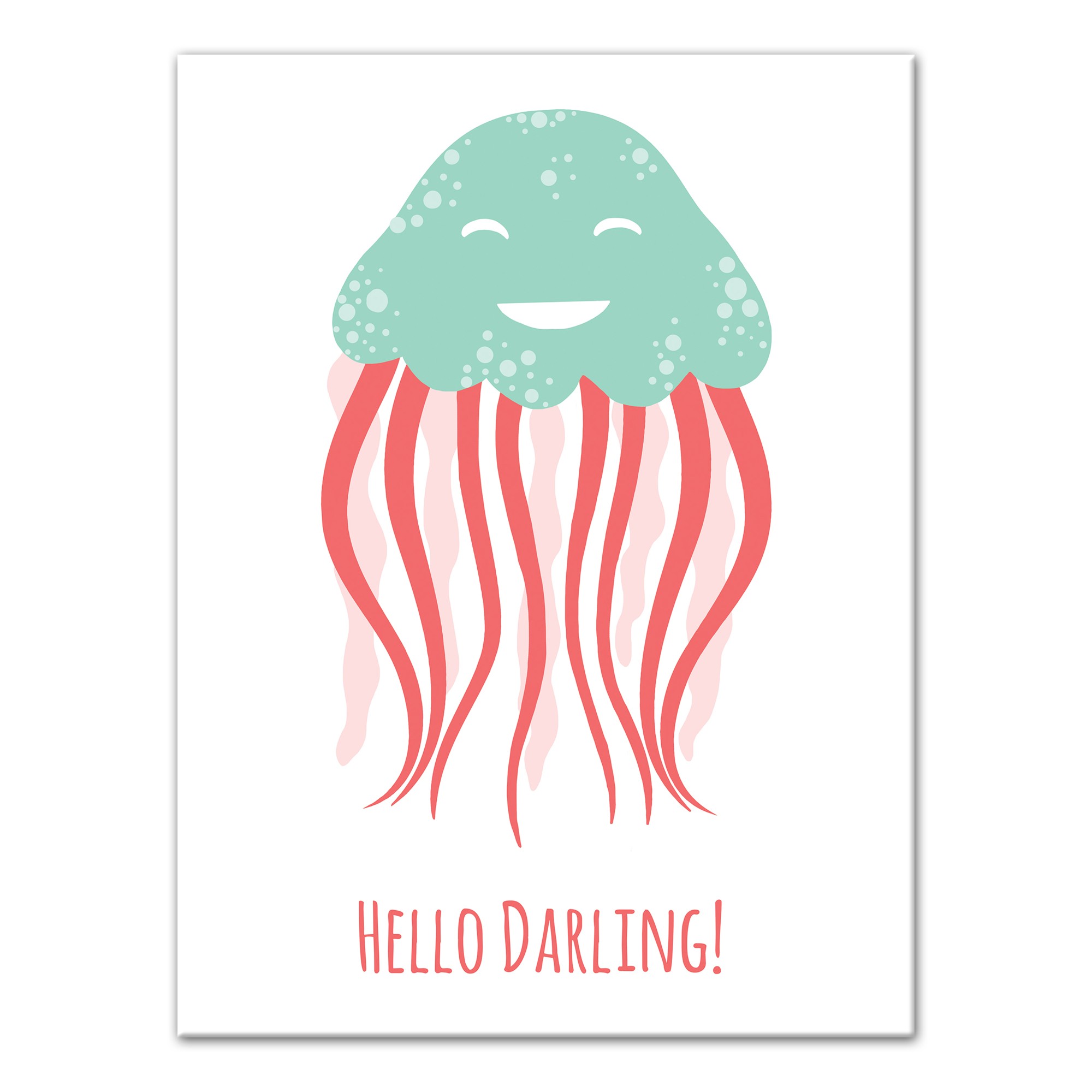 Hello Darling Jellyfish 12x16 Canvas Wall Art