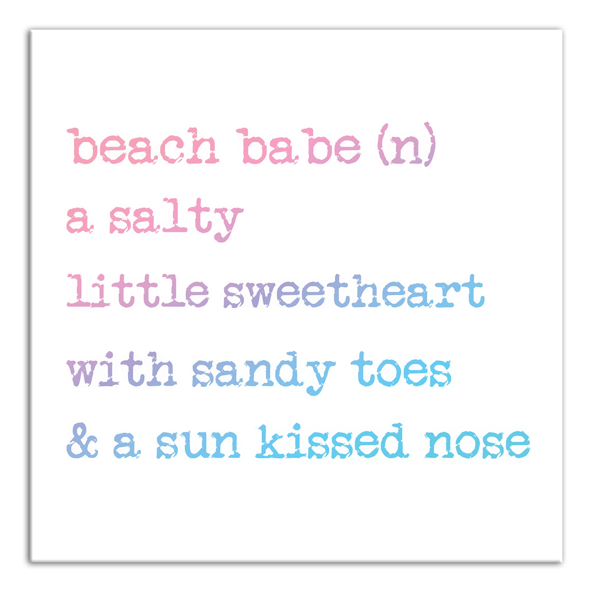 Beach Babe 12x12 Canvas Wall Art