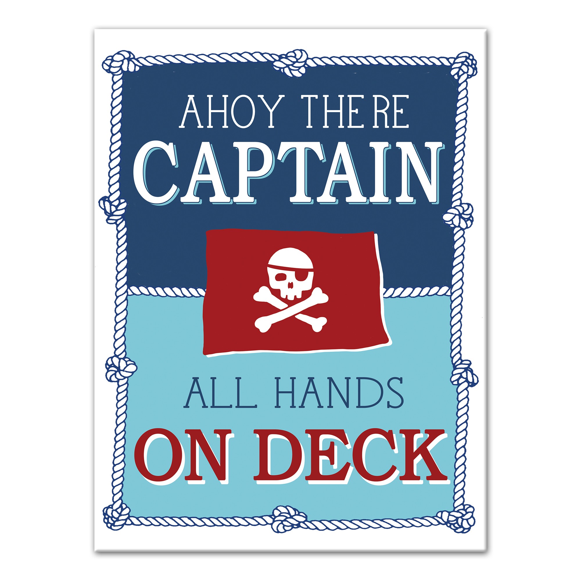 All Hands On Deck 12x16 Canvas Wall Art