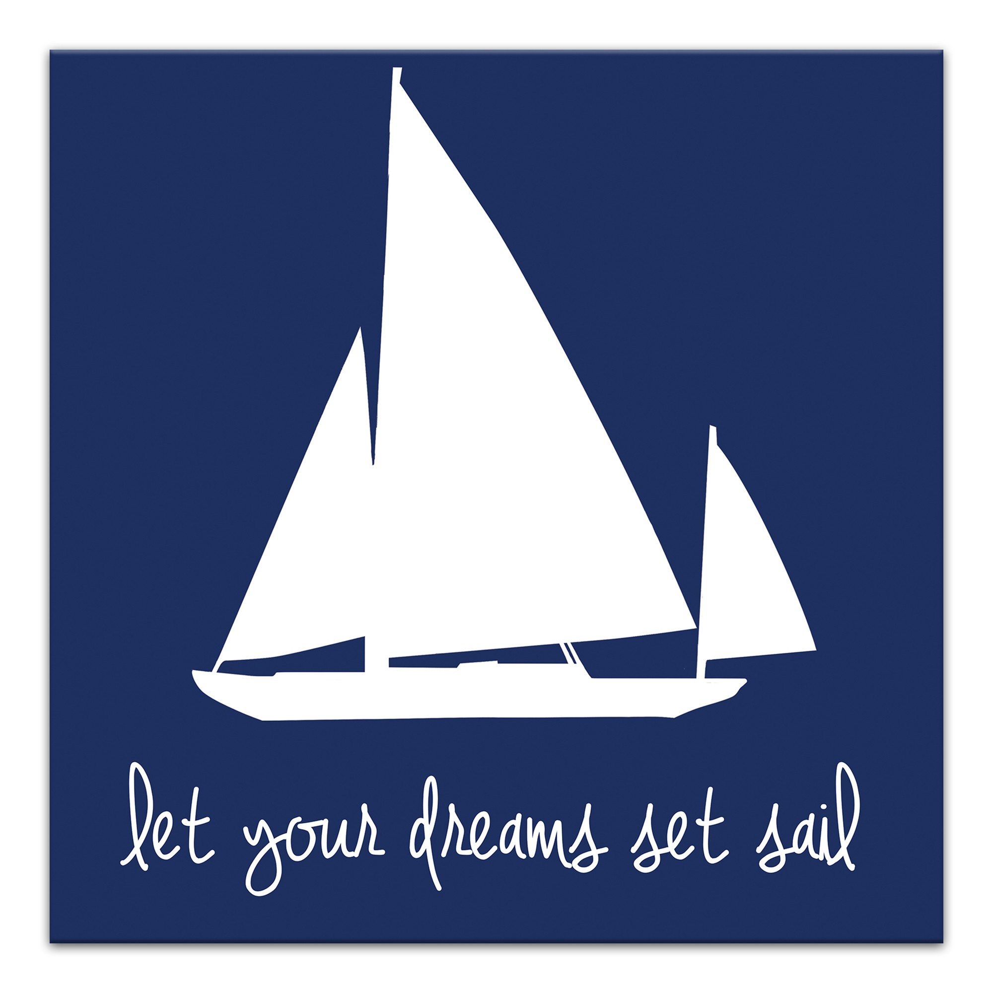 Dreams Set Sail 12x12 Canvas Wall Art