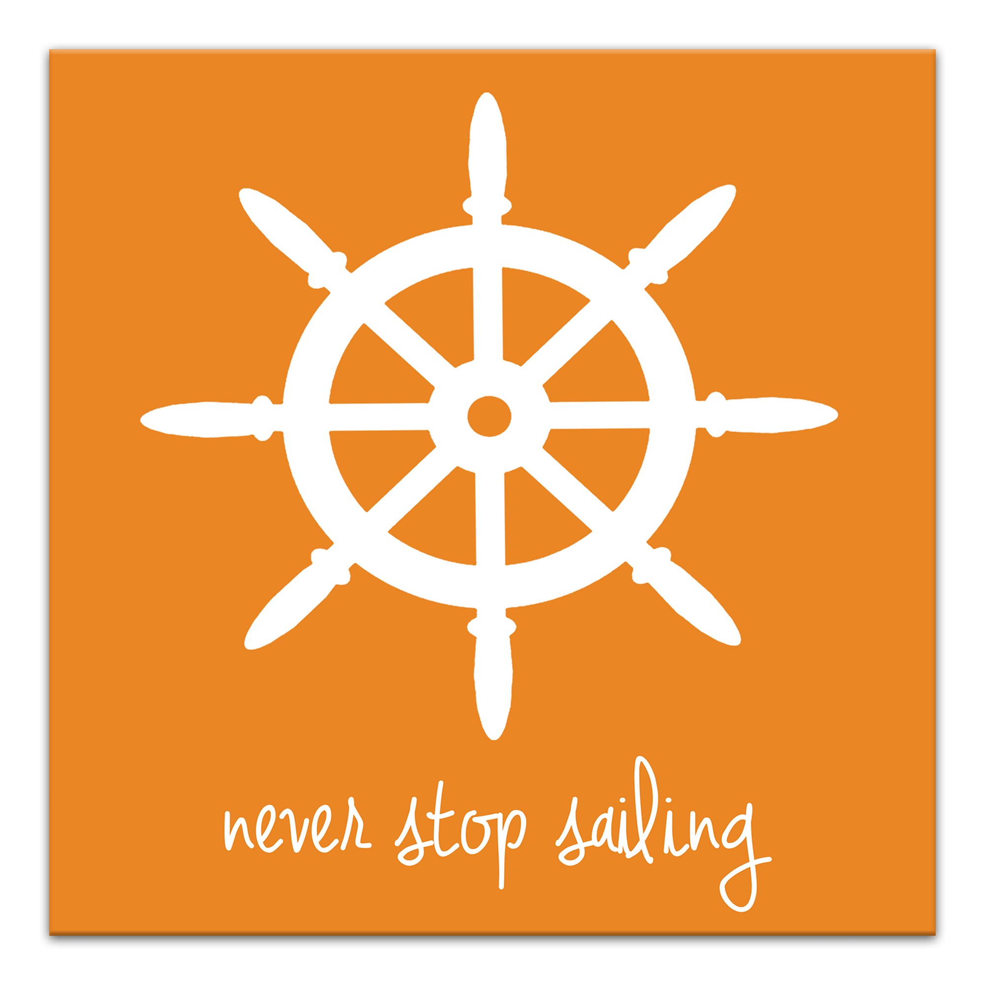 Never Stop Sailing 12x12 Canvas Wall Art