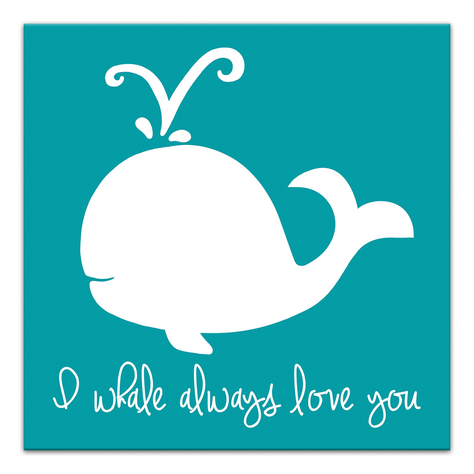 Whale Always Love 12x12 Canvas Wall Art