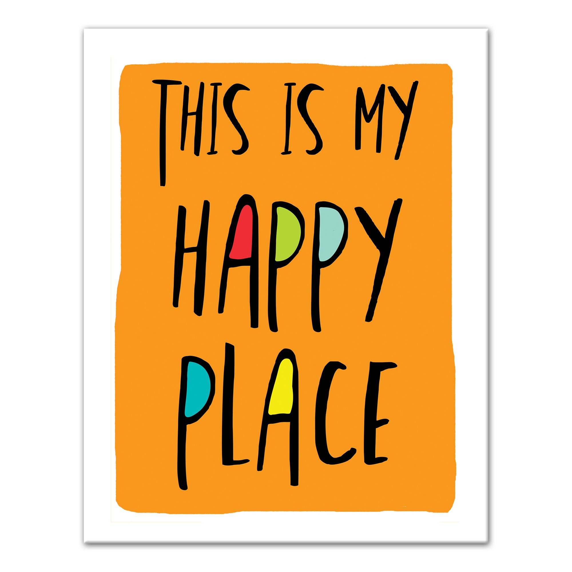 This is My Happy Place Orange 11x14 Canvas Wall Art