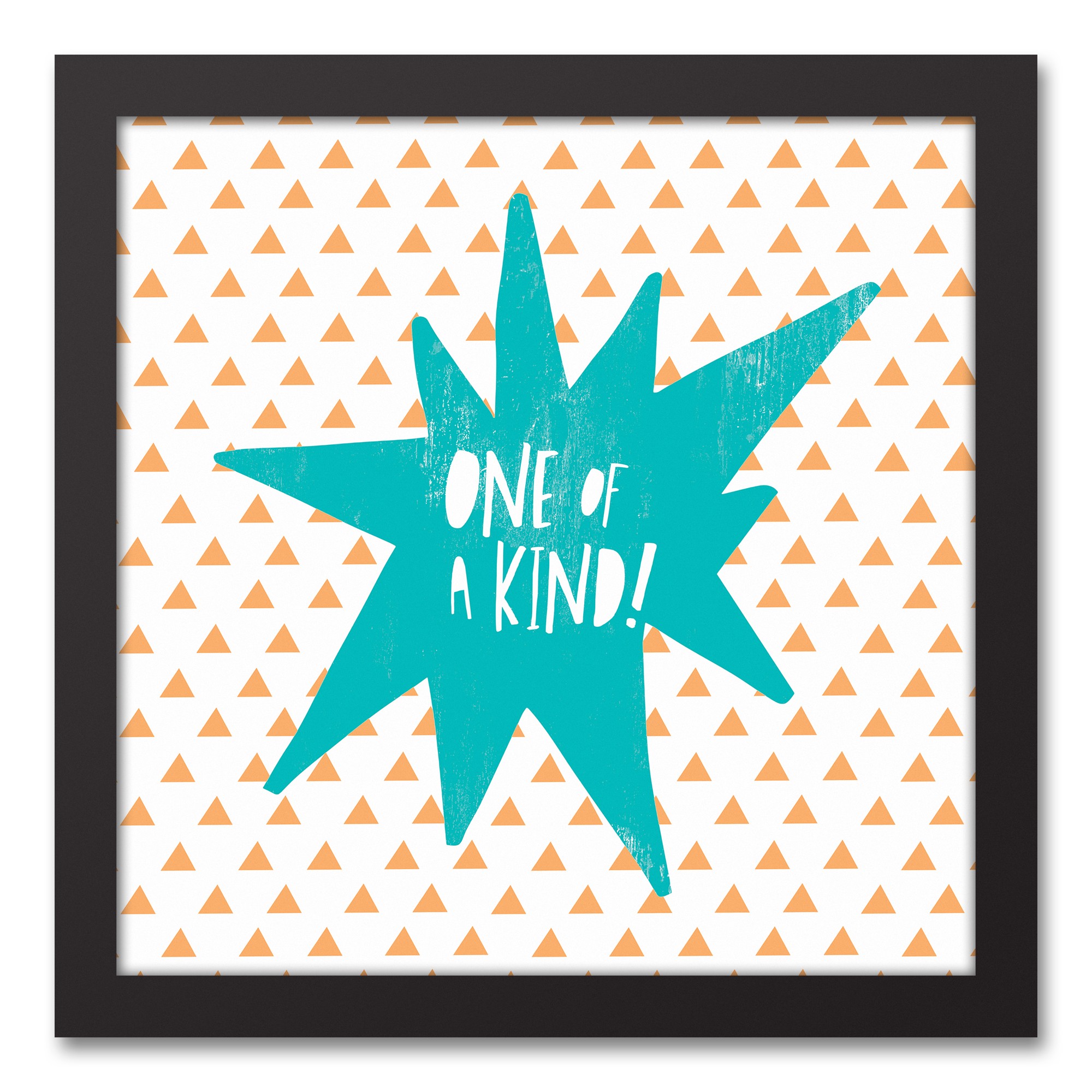 One of a Kind Pink Design 12x12 Black Framed Canvas