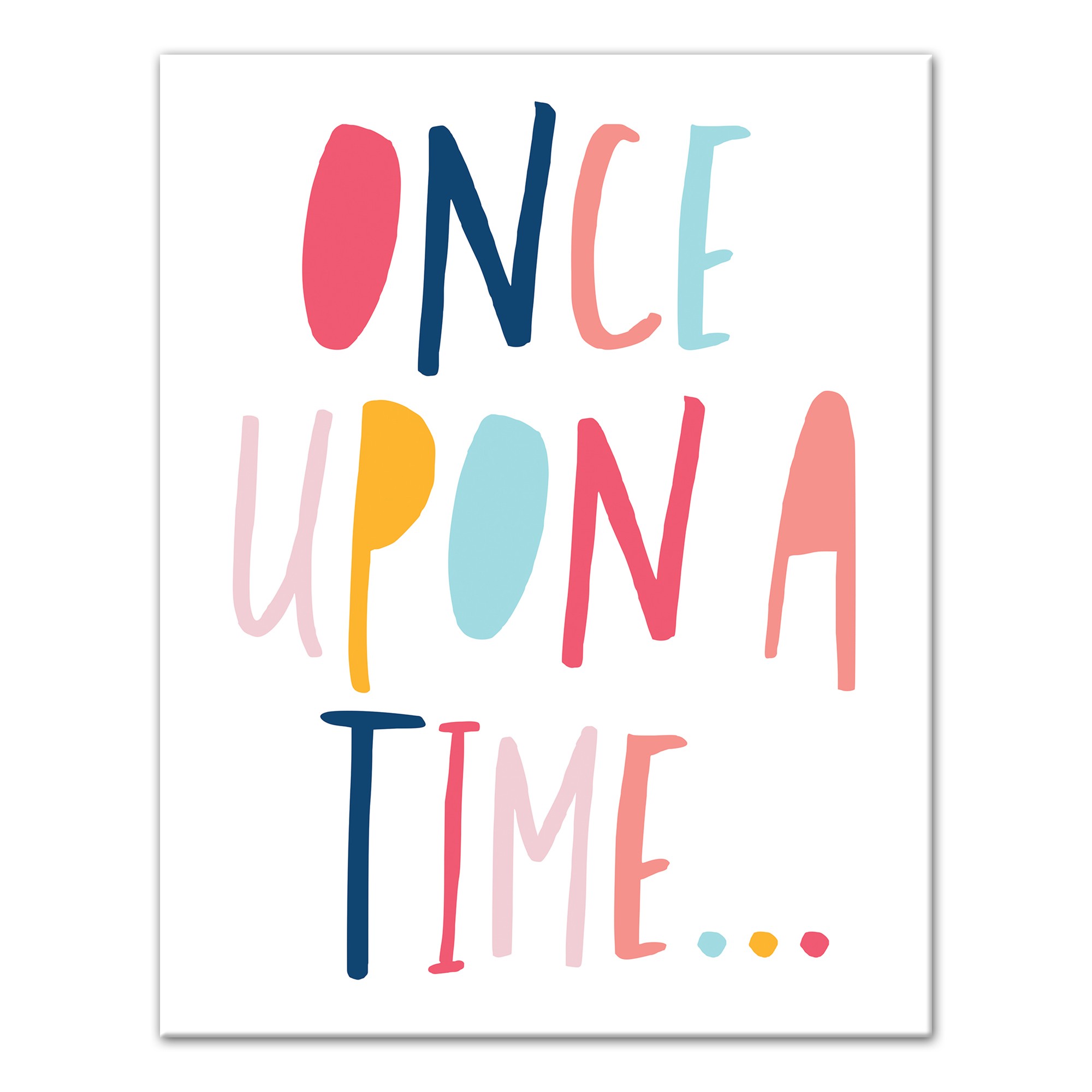 Once Upon a Time Pastel Tones Design 11x14 Canvas Wall Art