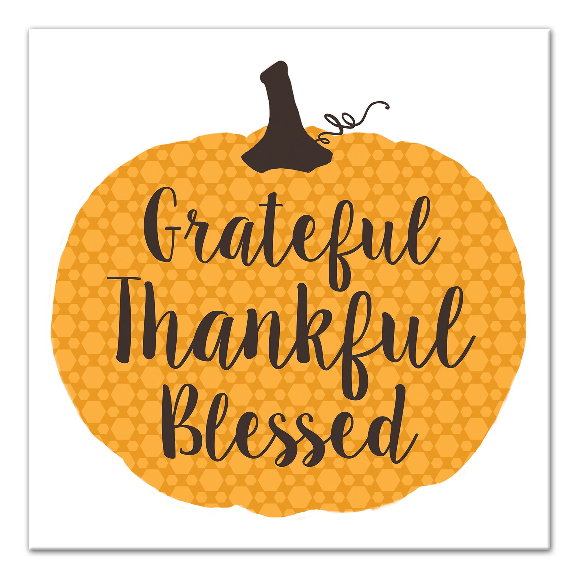 Grateful Thankful Blessed Pumpkin Wall Art