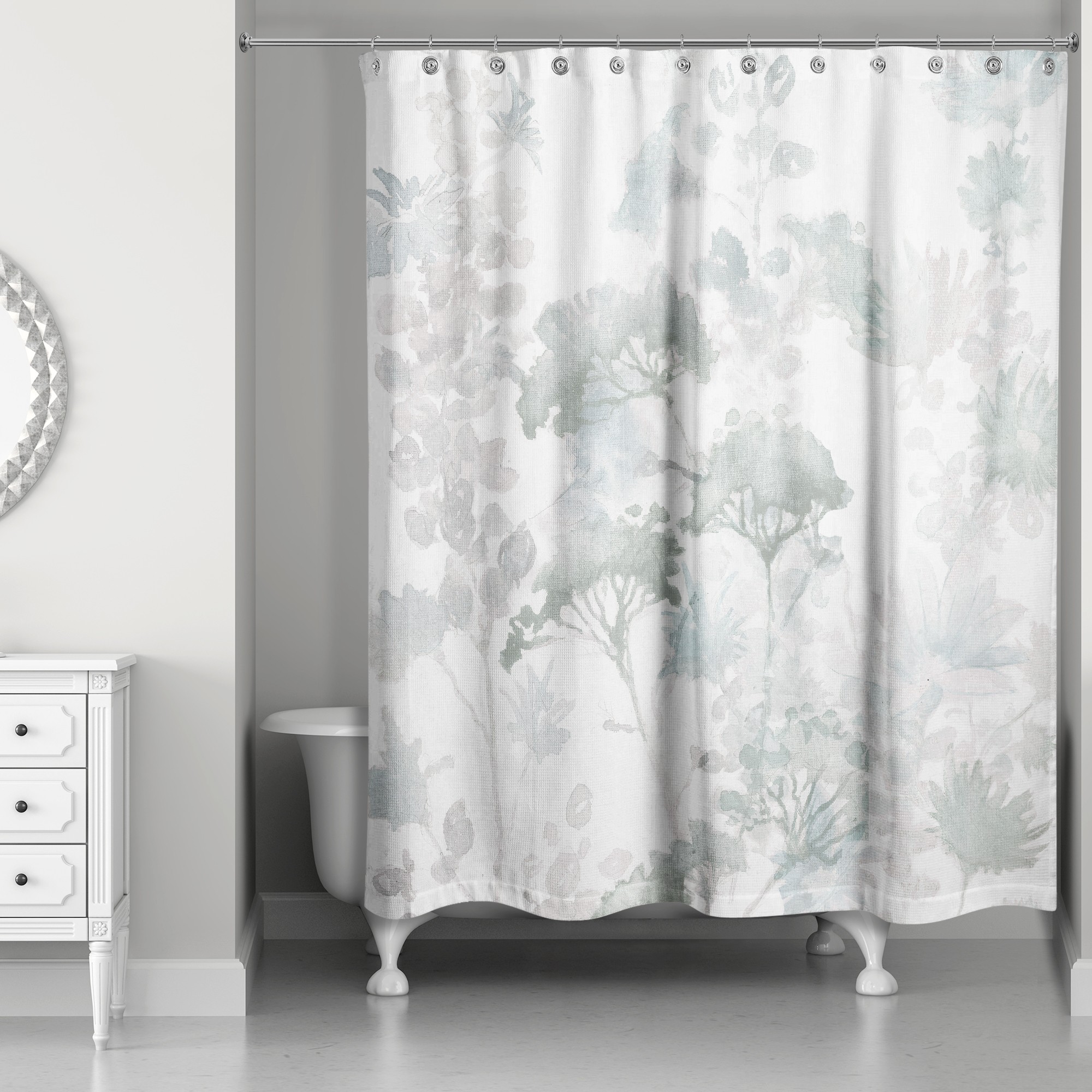 Soft Wildflowers 71x74 Shower Curtain