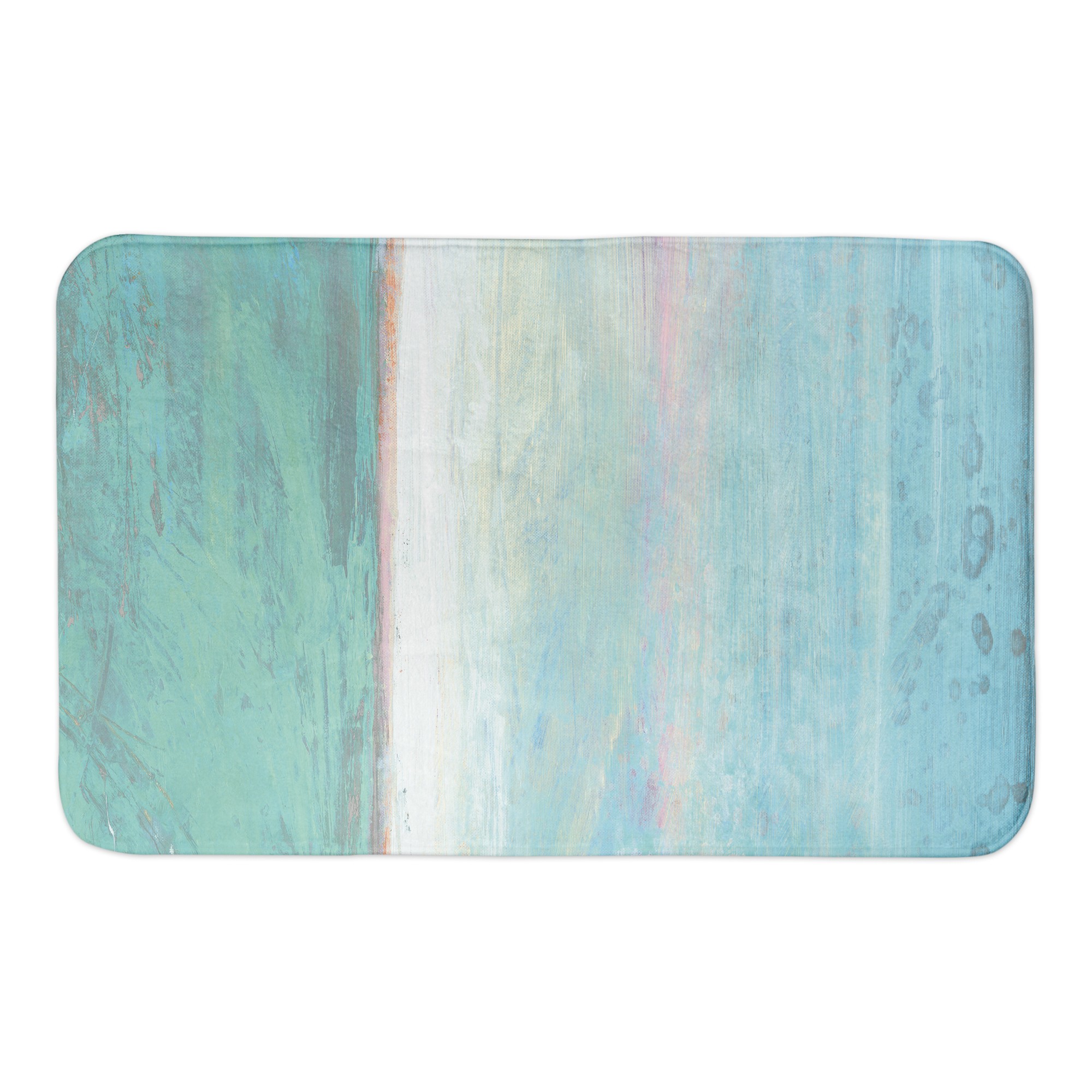 Turquoise Abstract Ocean 34x21 Bath Mat