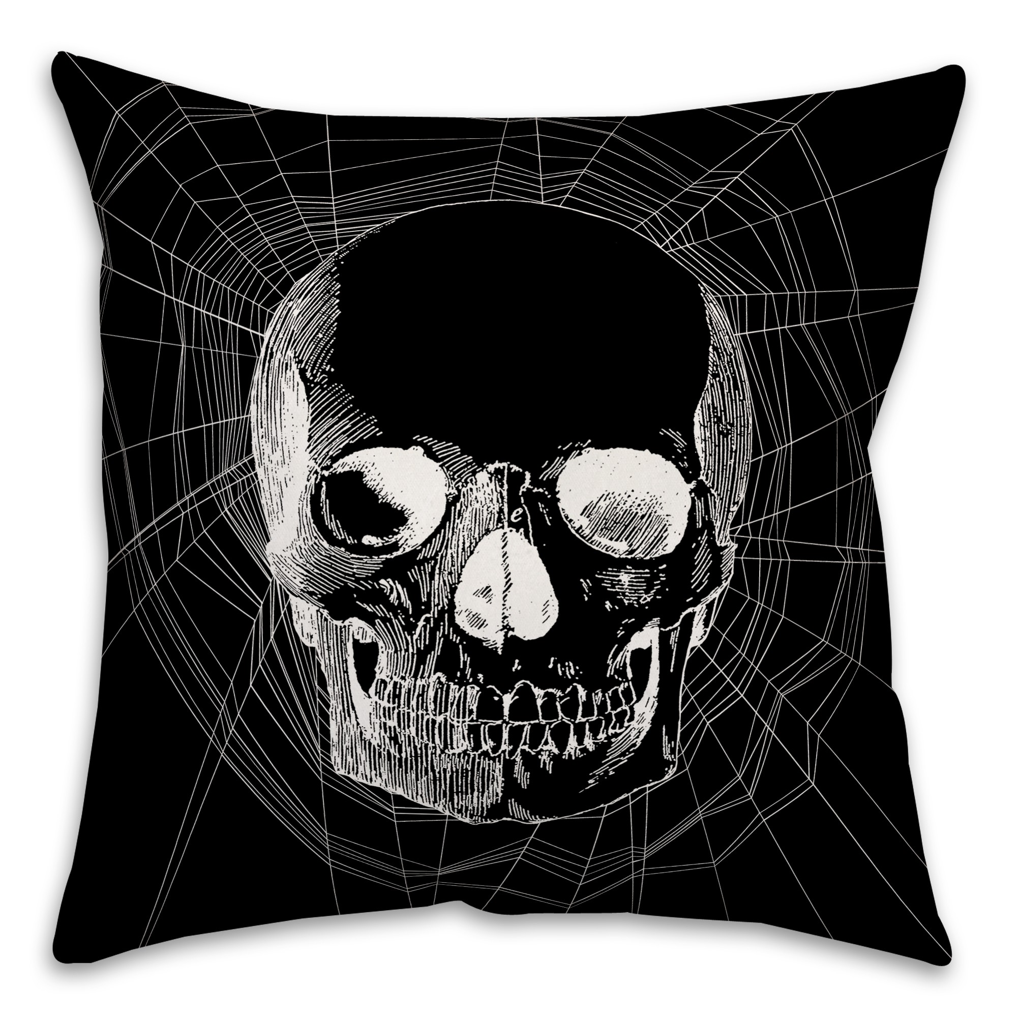 Webbed Skull Pillow