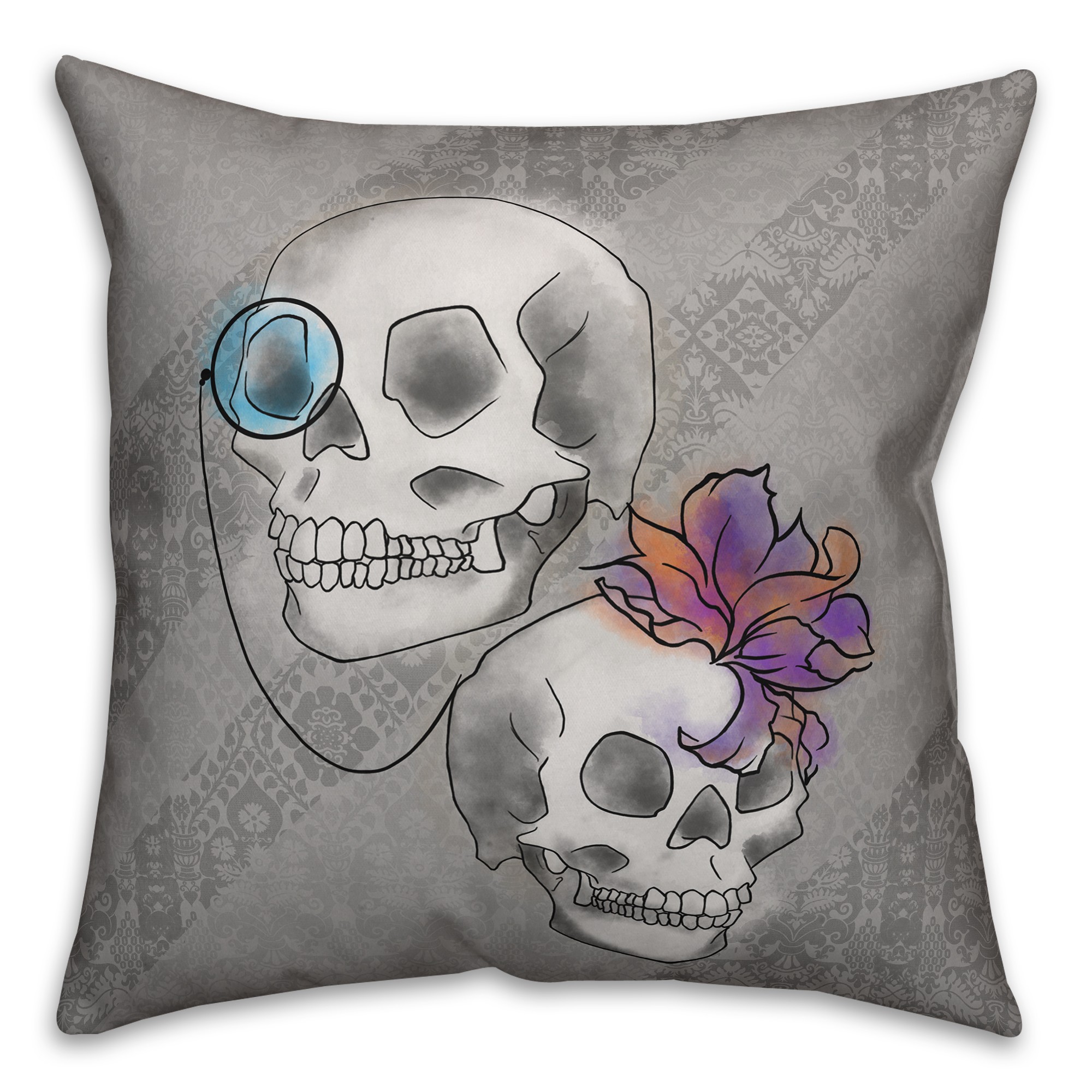 Sophisticated Skulls Pillow