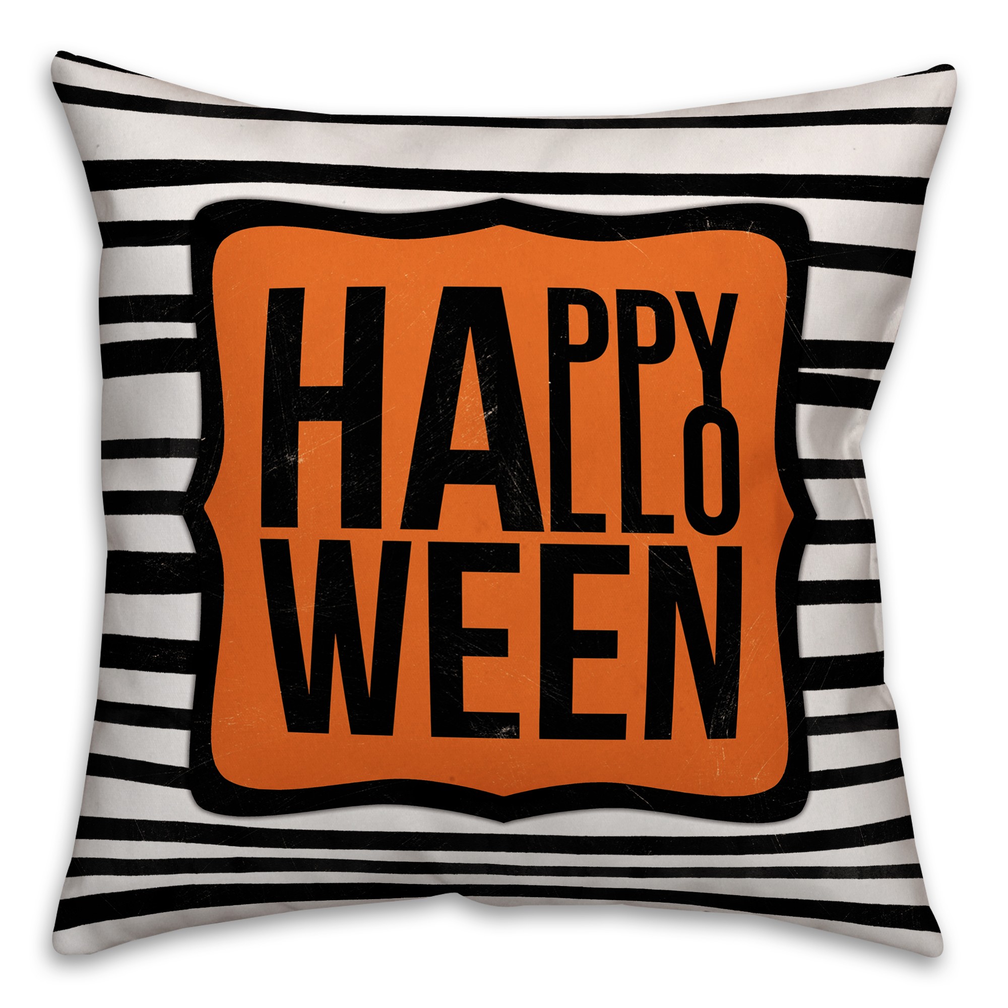 Happy Halloween Stripes Pillow