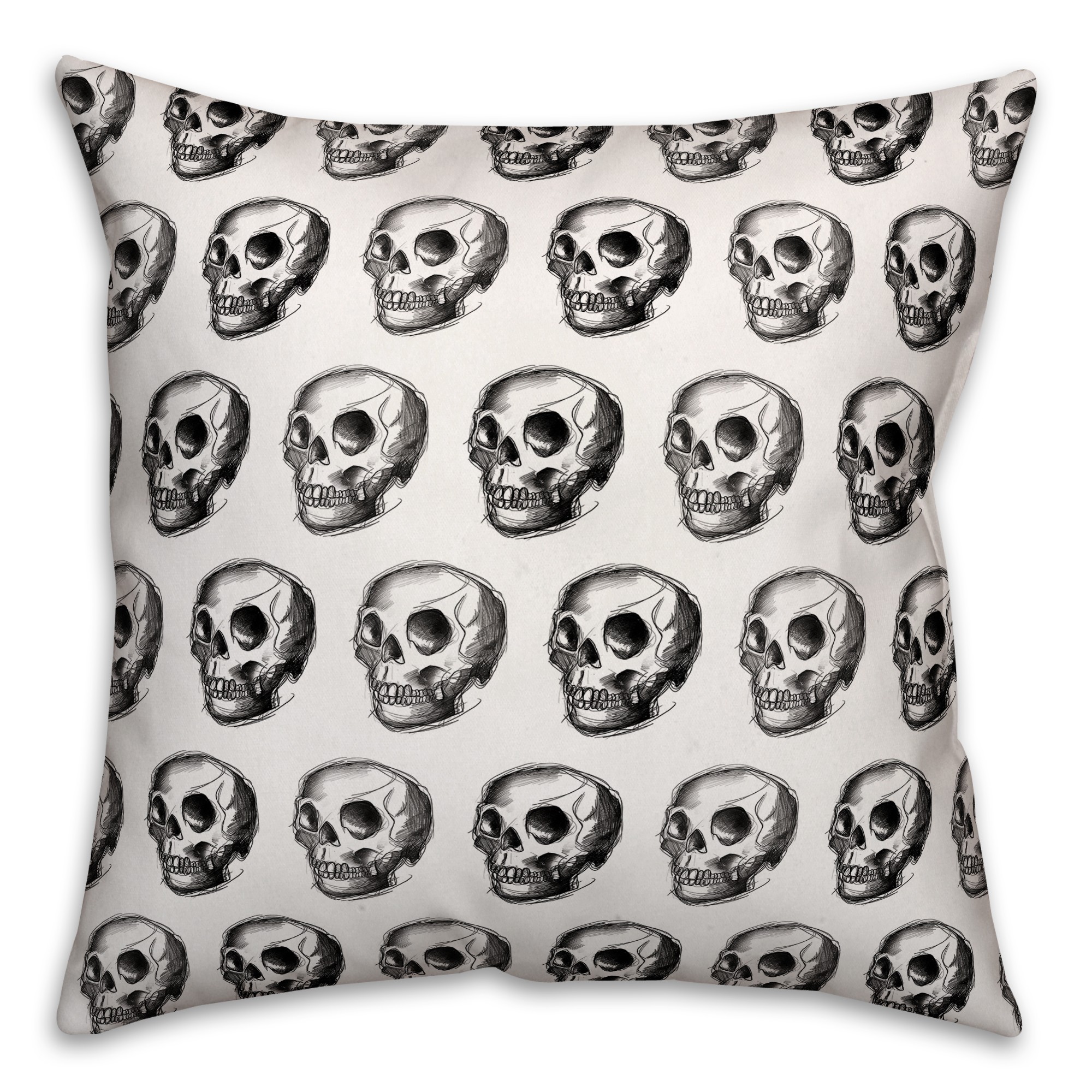 Skull Pattern Pillow