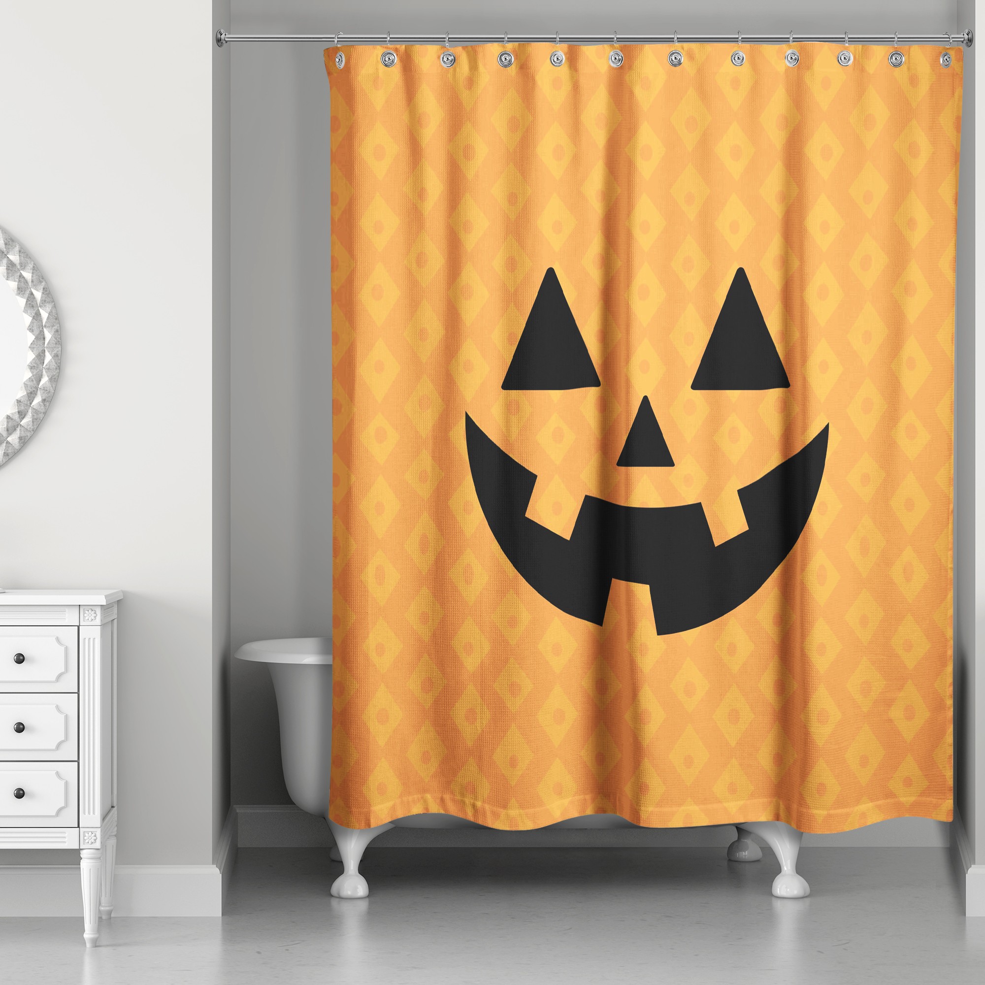 Cute Jack O'Lantern 71x74 Shower Curtain