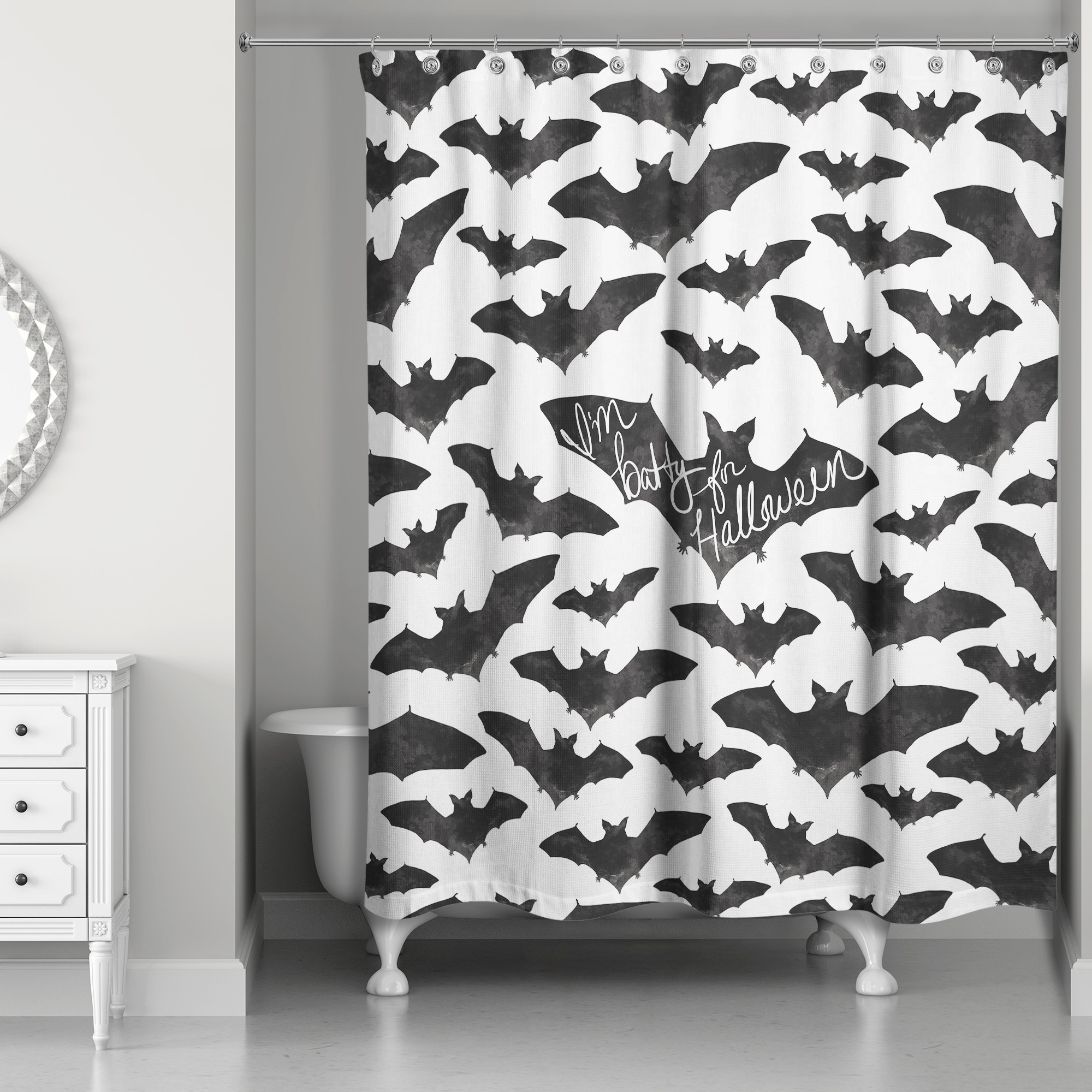 I'm Batty for Halloween 71x74 Shower Curtain