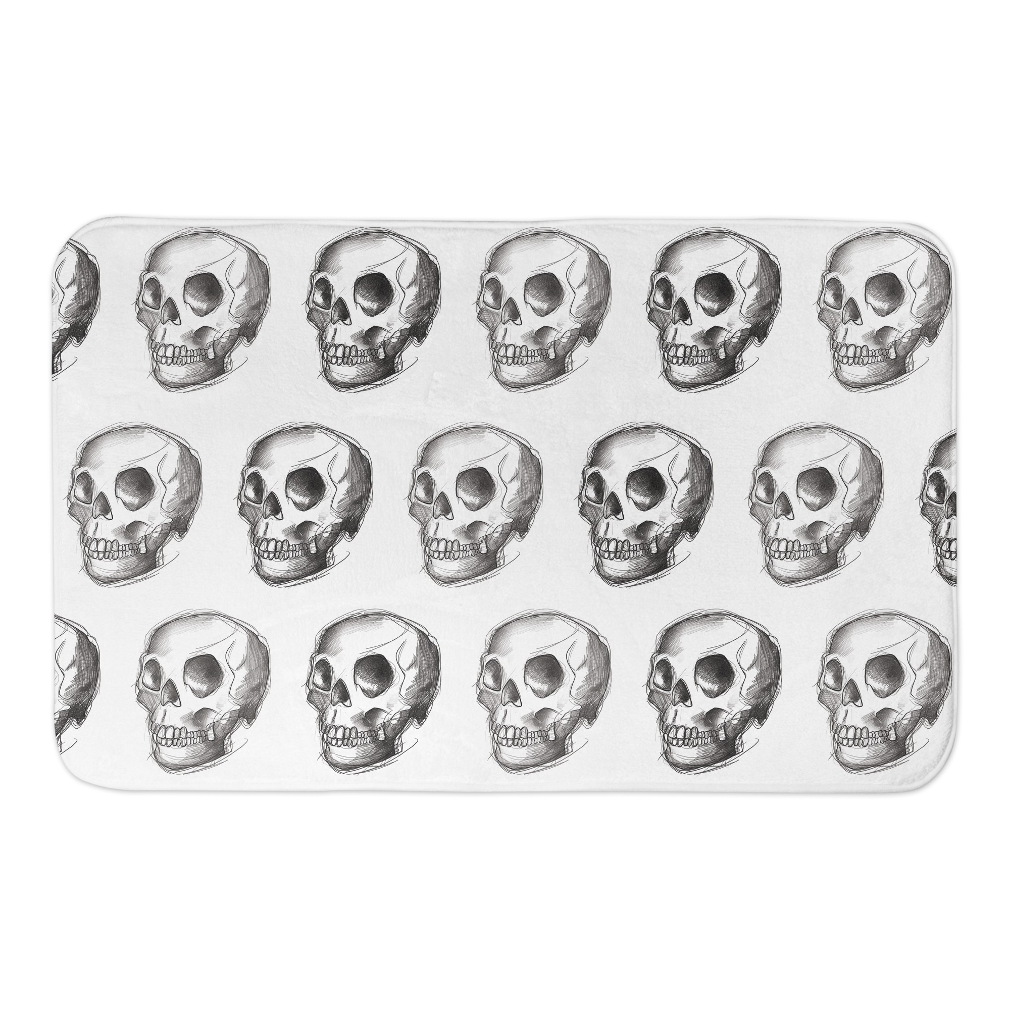 Skull Pattern 34x21 Bath Mat
