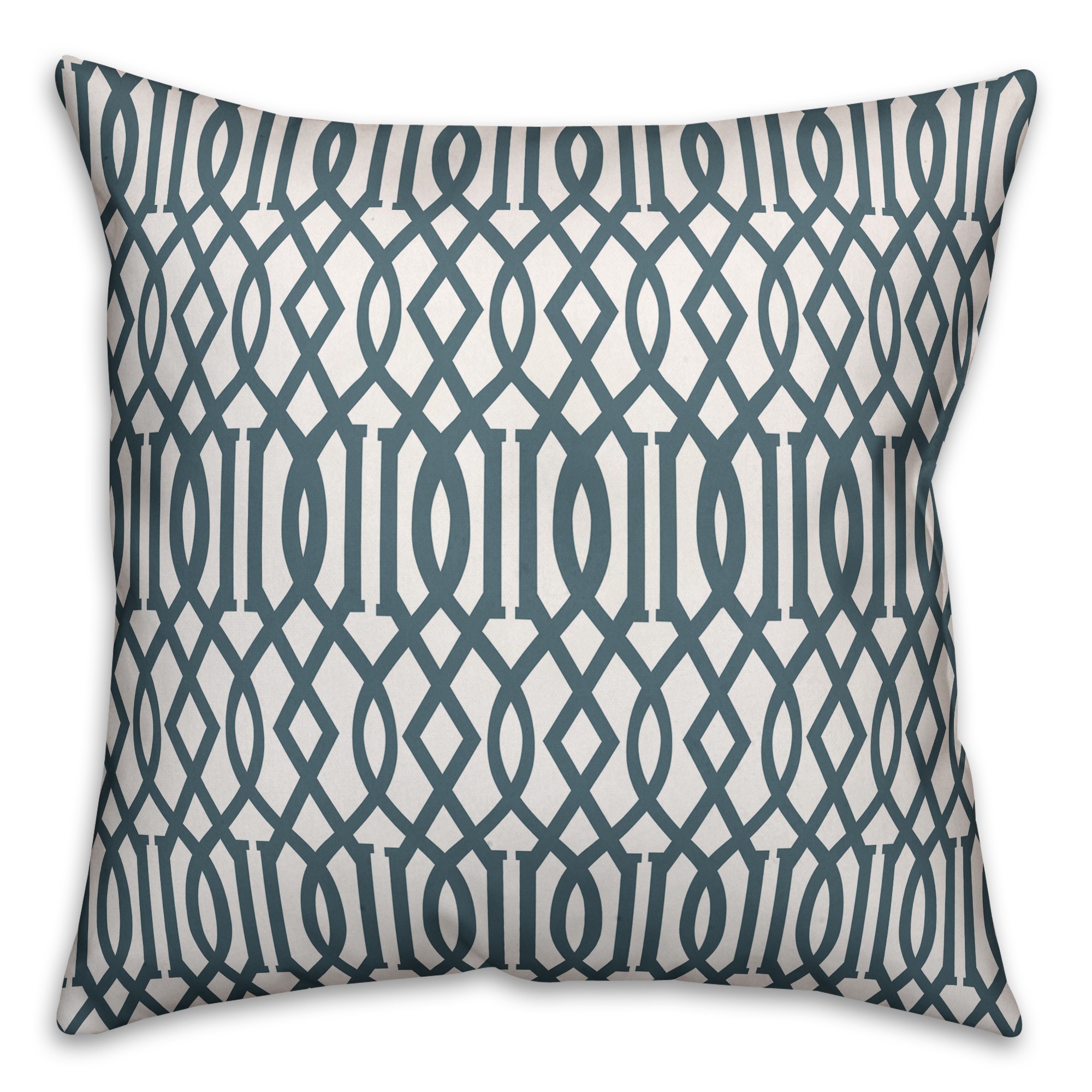 Slate Blue Imperial Trellis Pillow