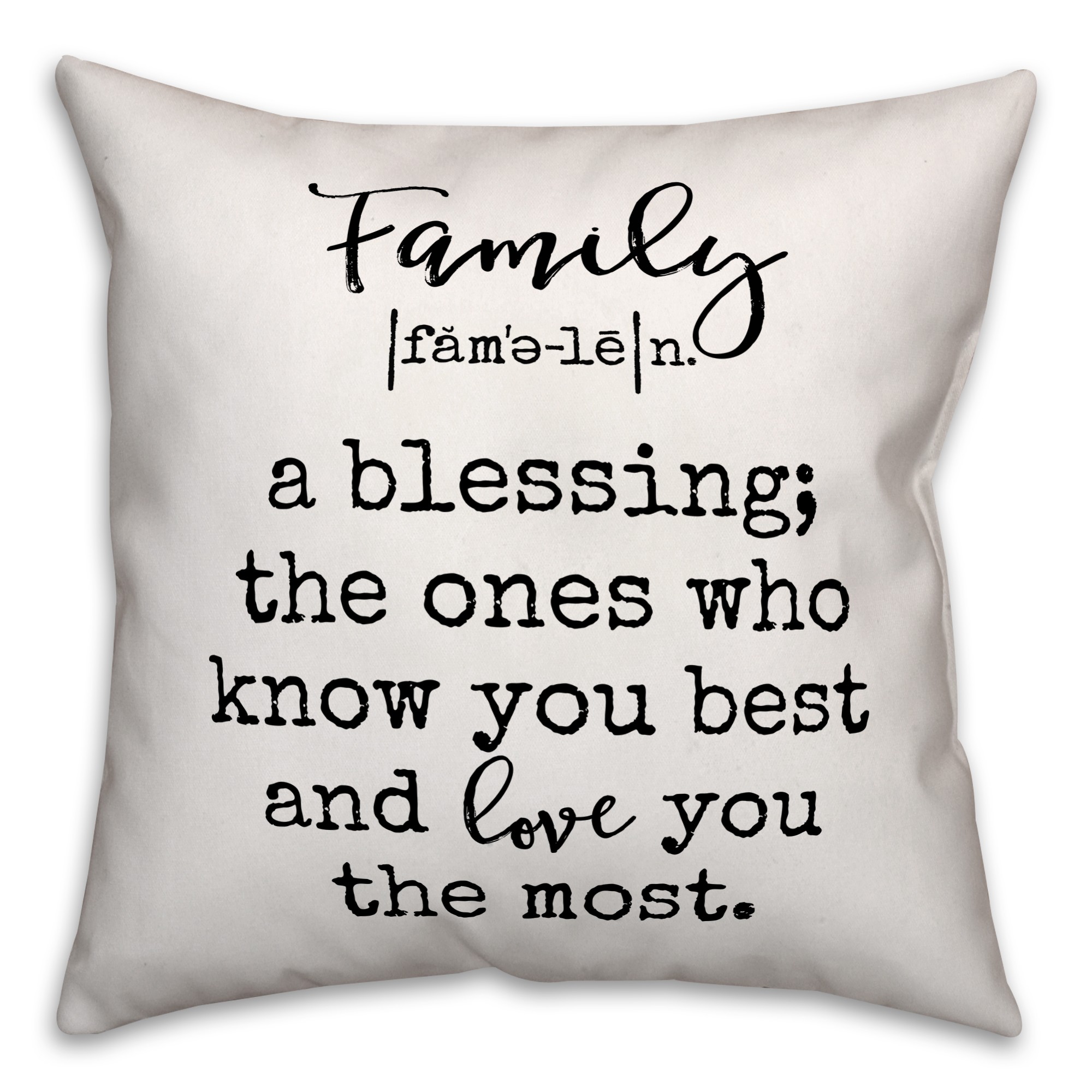 Family Definition Pillow Cover