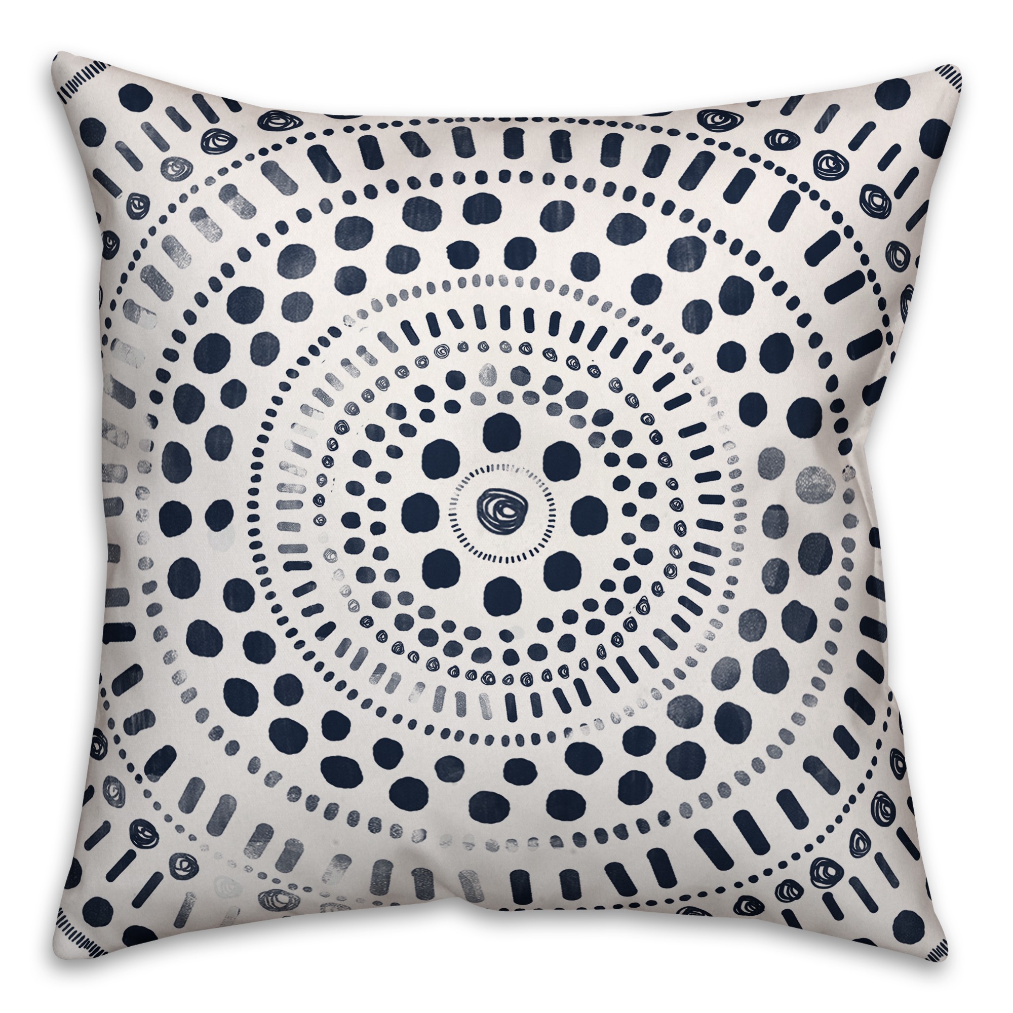 Navy Mandala Pillow