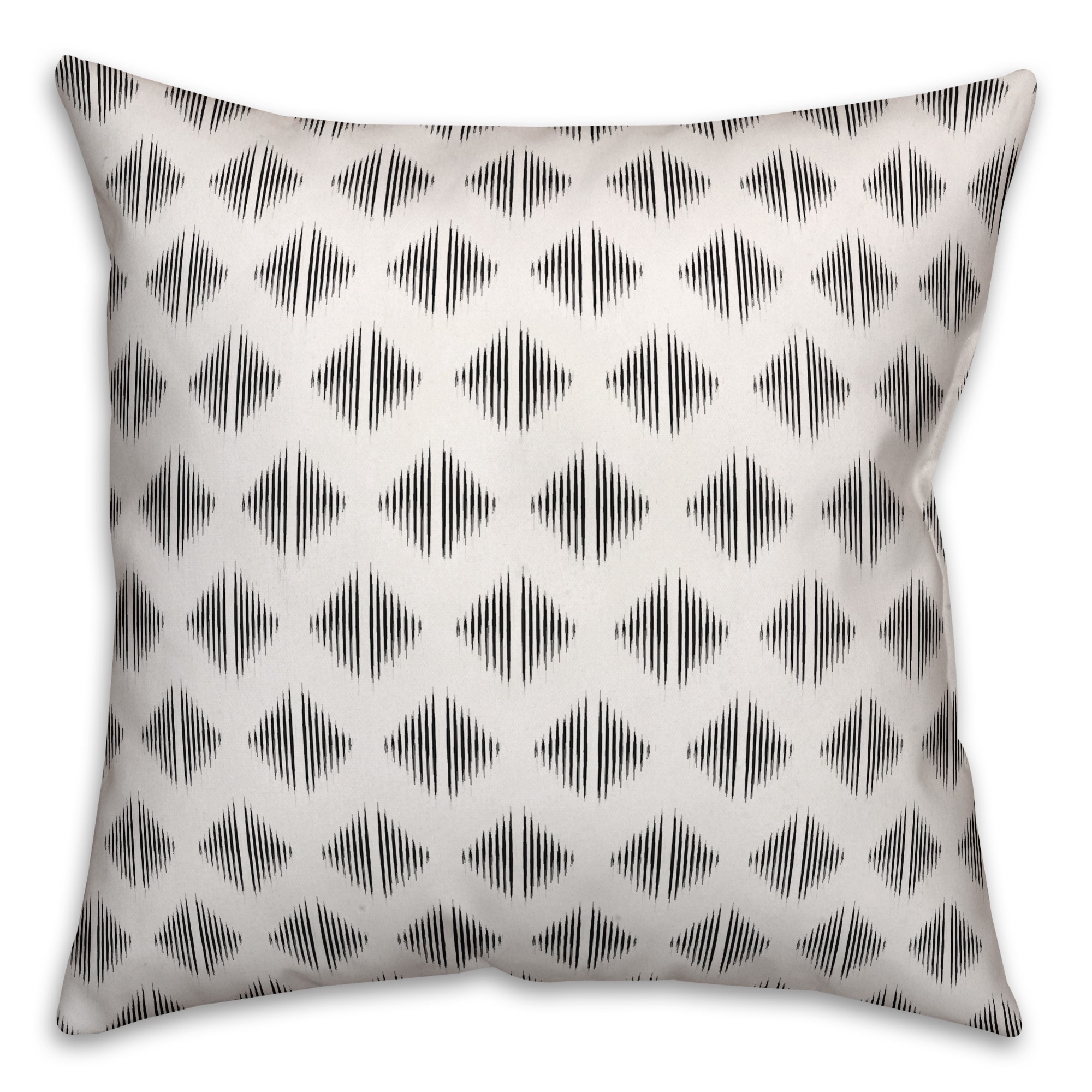 White Abstract Pattern Pillow Cover