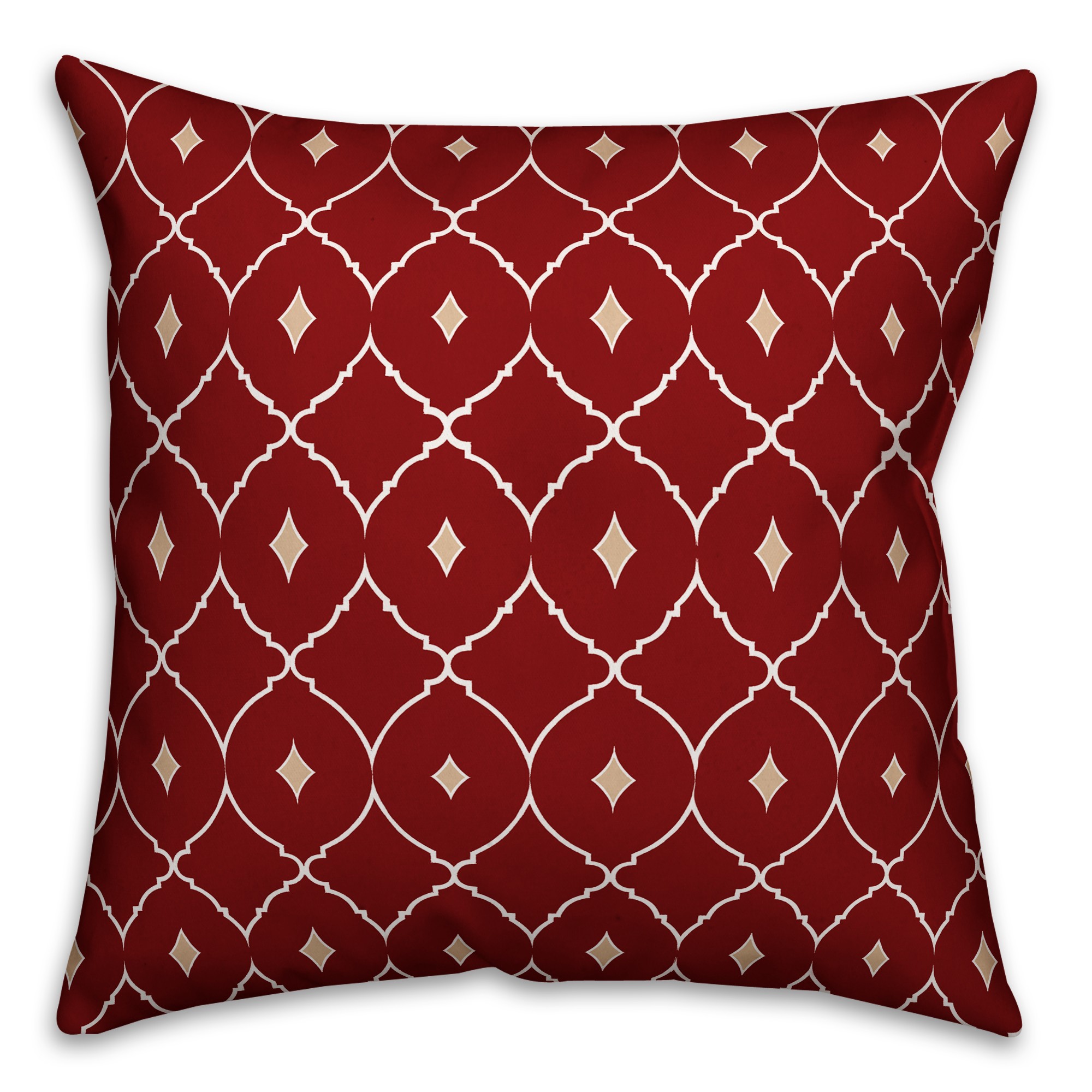 Red Diamond Pattern Pillow Cover