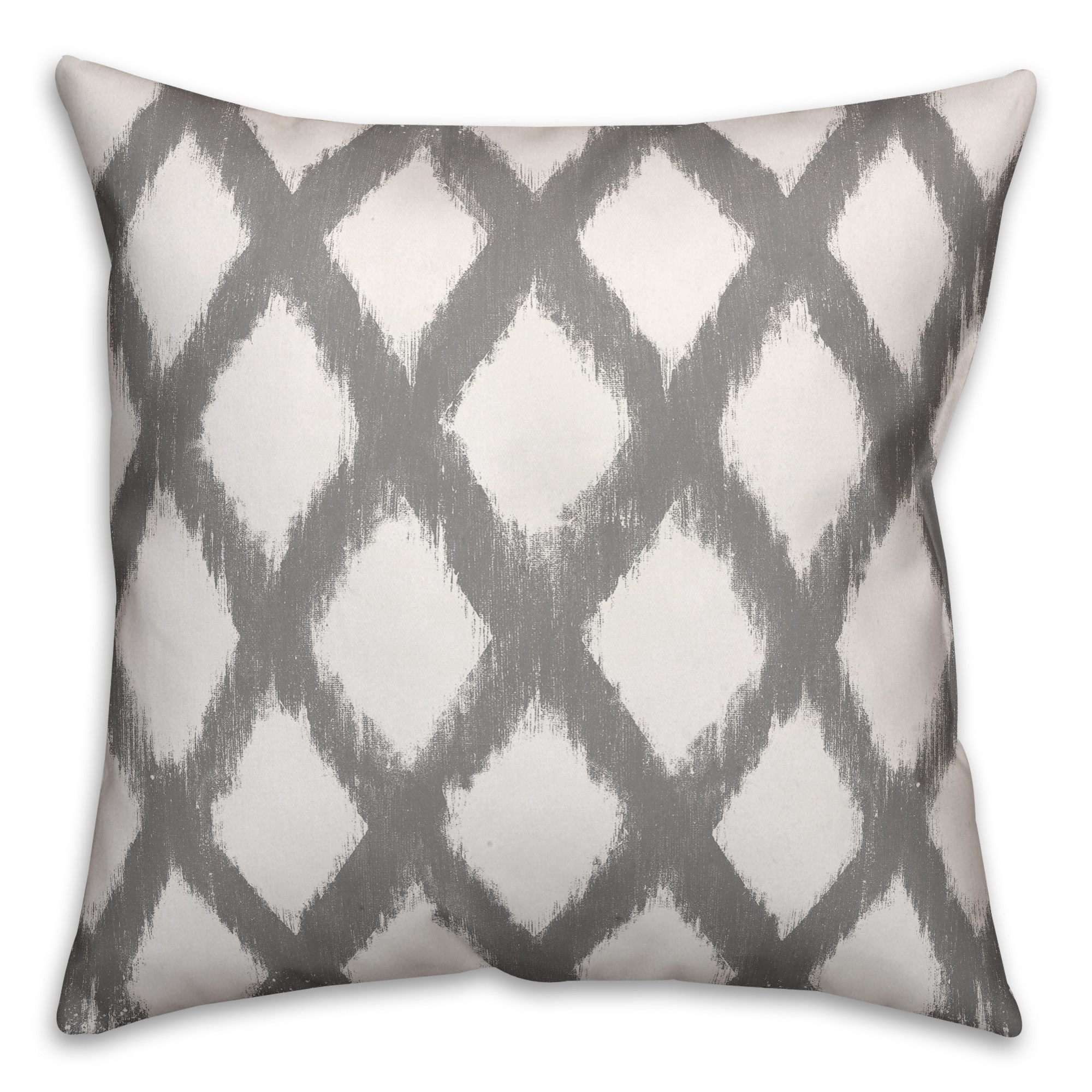 Gray Diamond Pattern Pillow