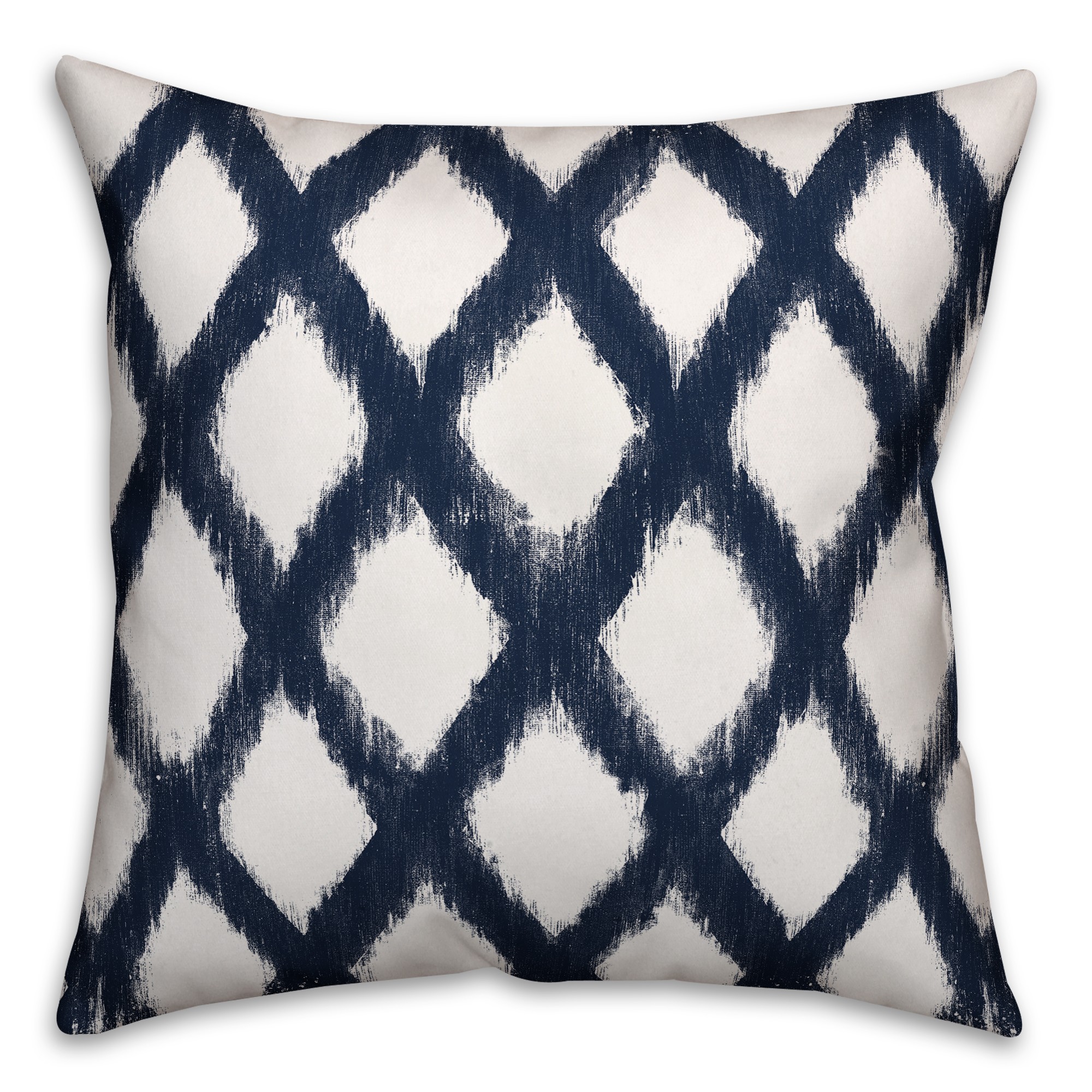 Navy Diamond Pattern Pillow
