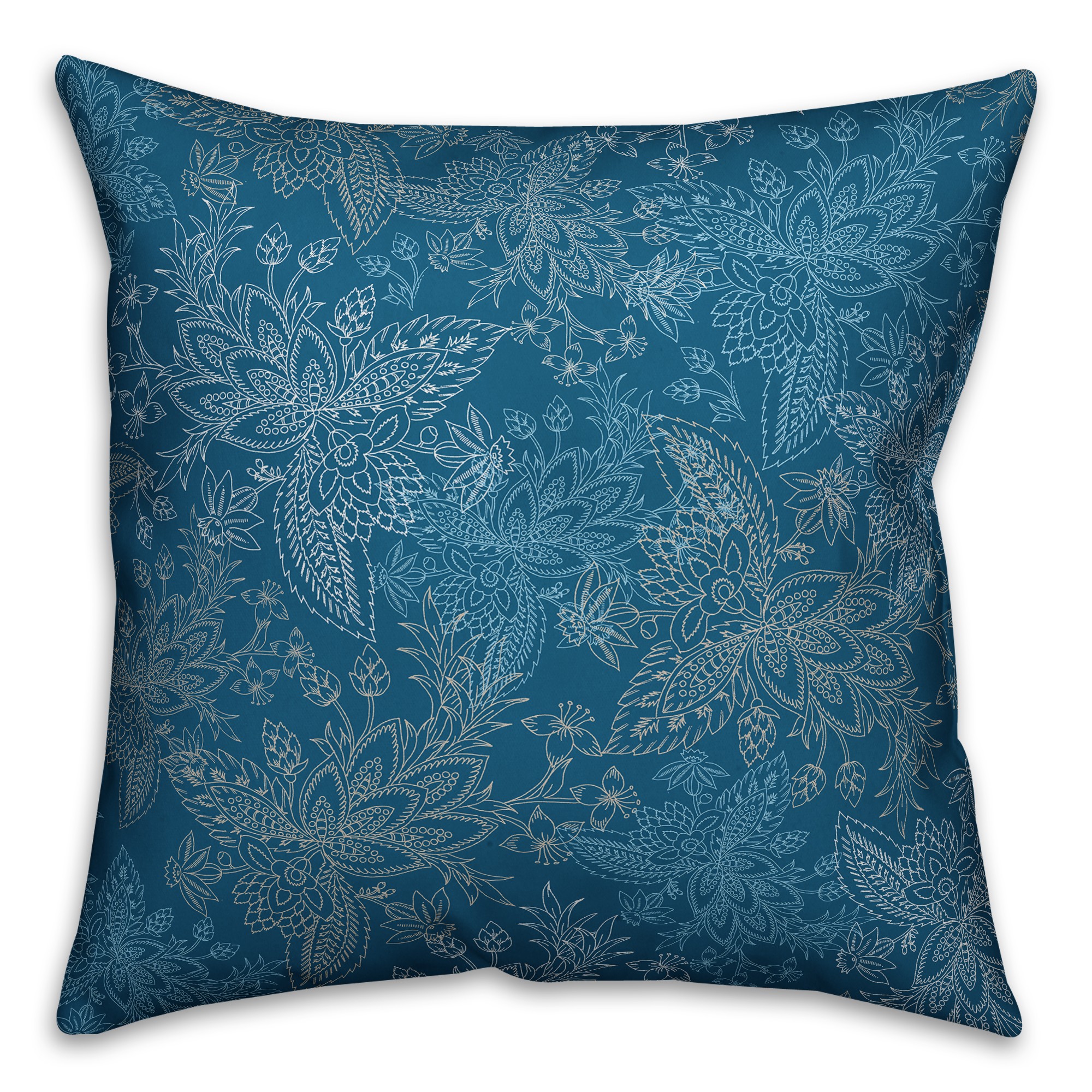 Blue Paisley Pattern Pillow