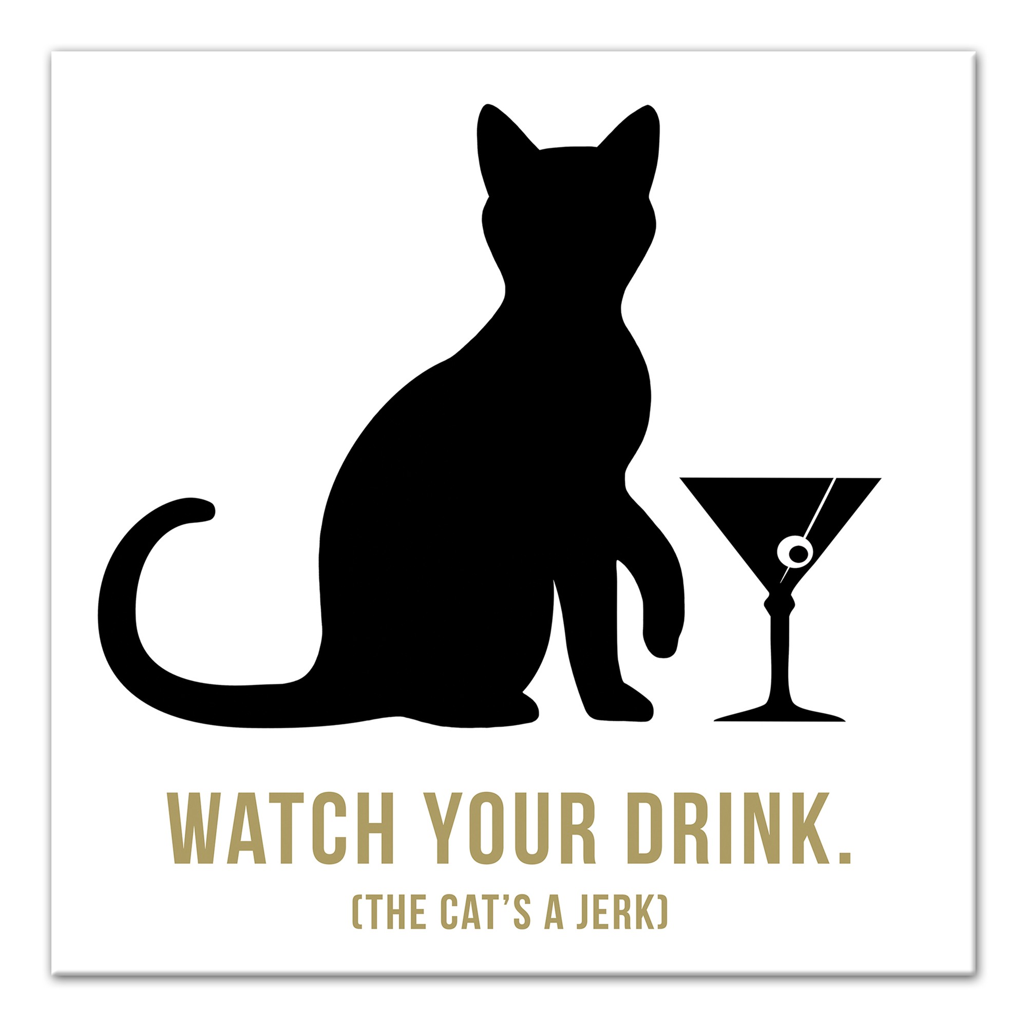 Cat Martini Wall Art