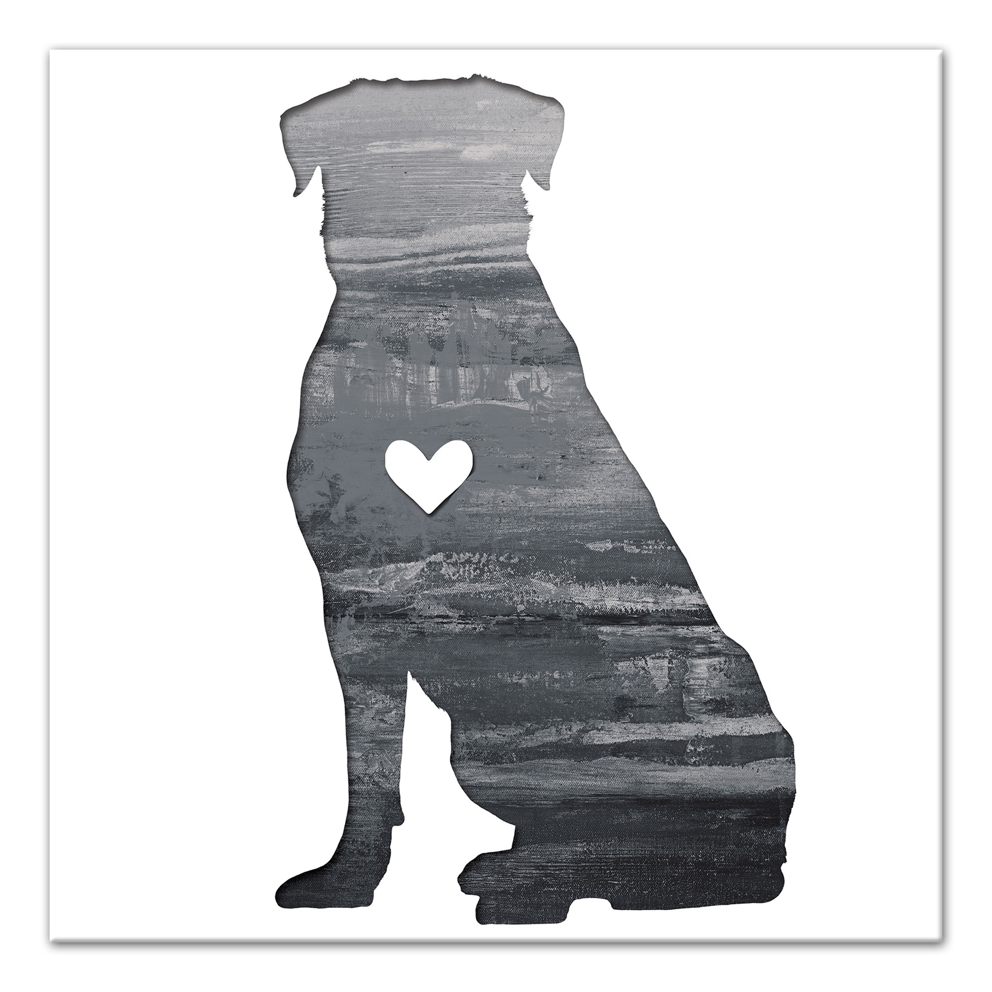 Ink Silhouette Rottweiler Wall Art